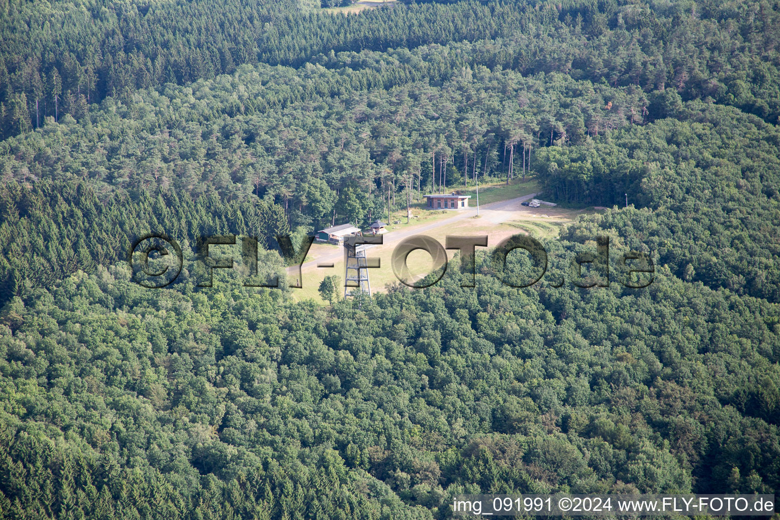 Aerial view of Hattgenstein in the state Rhineland-Palatinate, Germany