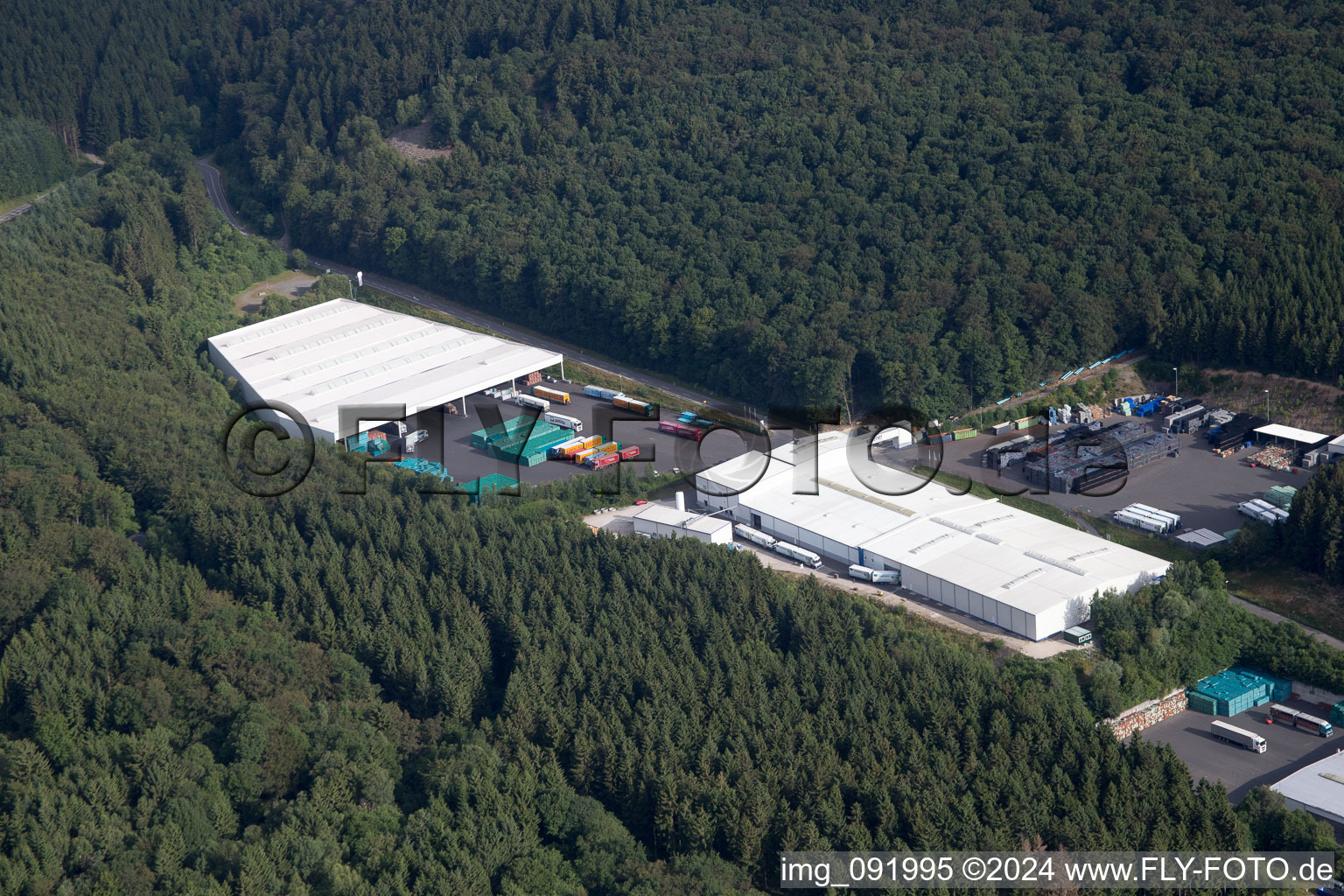 Aerial view of Schwollen in the state Rhineland-Palatinate, Germany