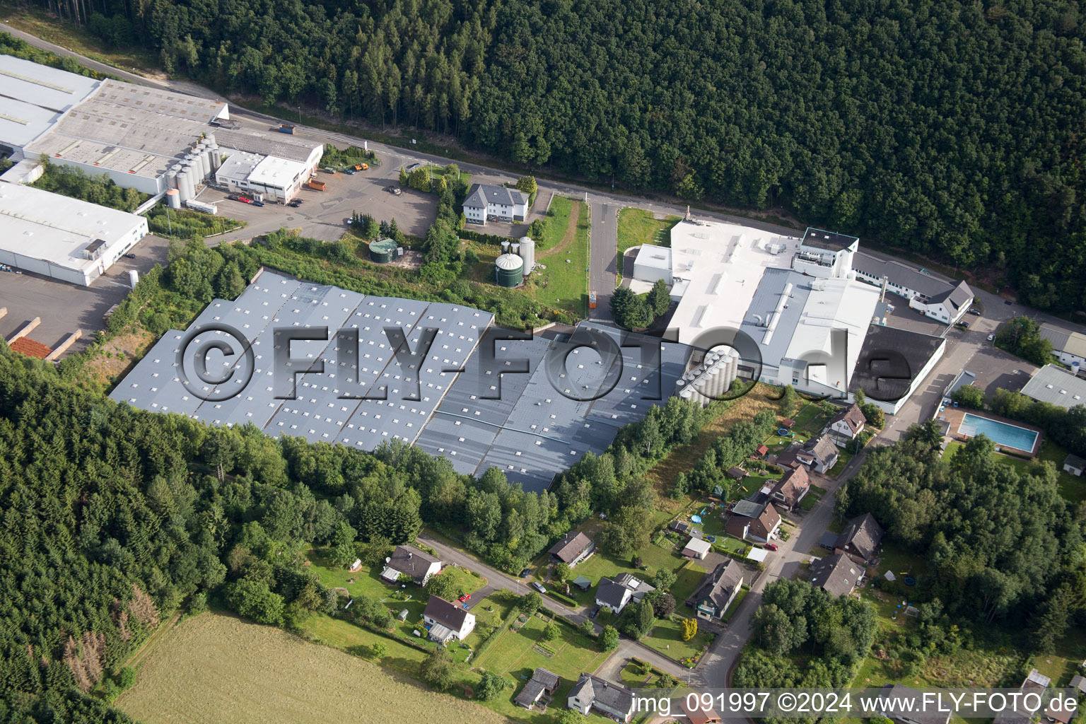 Oblique view of Schwollen in the state Rhineland-Palatinate, Germany