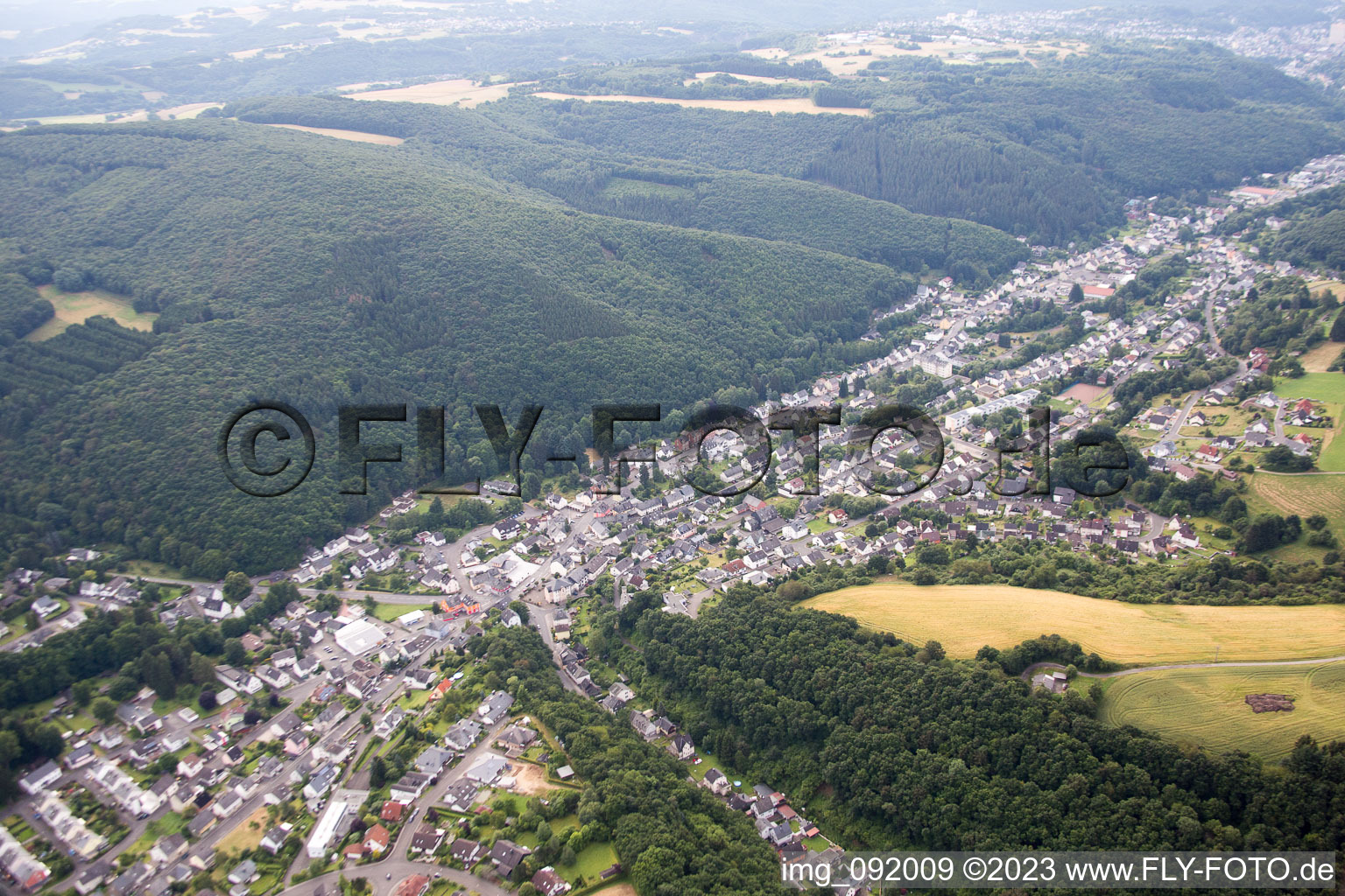 Aerial photograpy of Tiefenstein in the state Rhineland-Palatinate, Germany