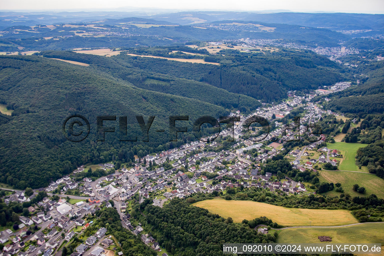 Oblique view of Tiefenstein in the state Rhineland-Palatinate, Germany