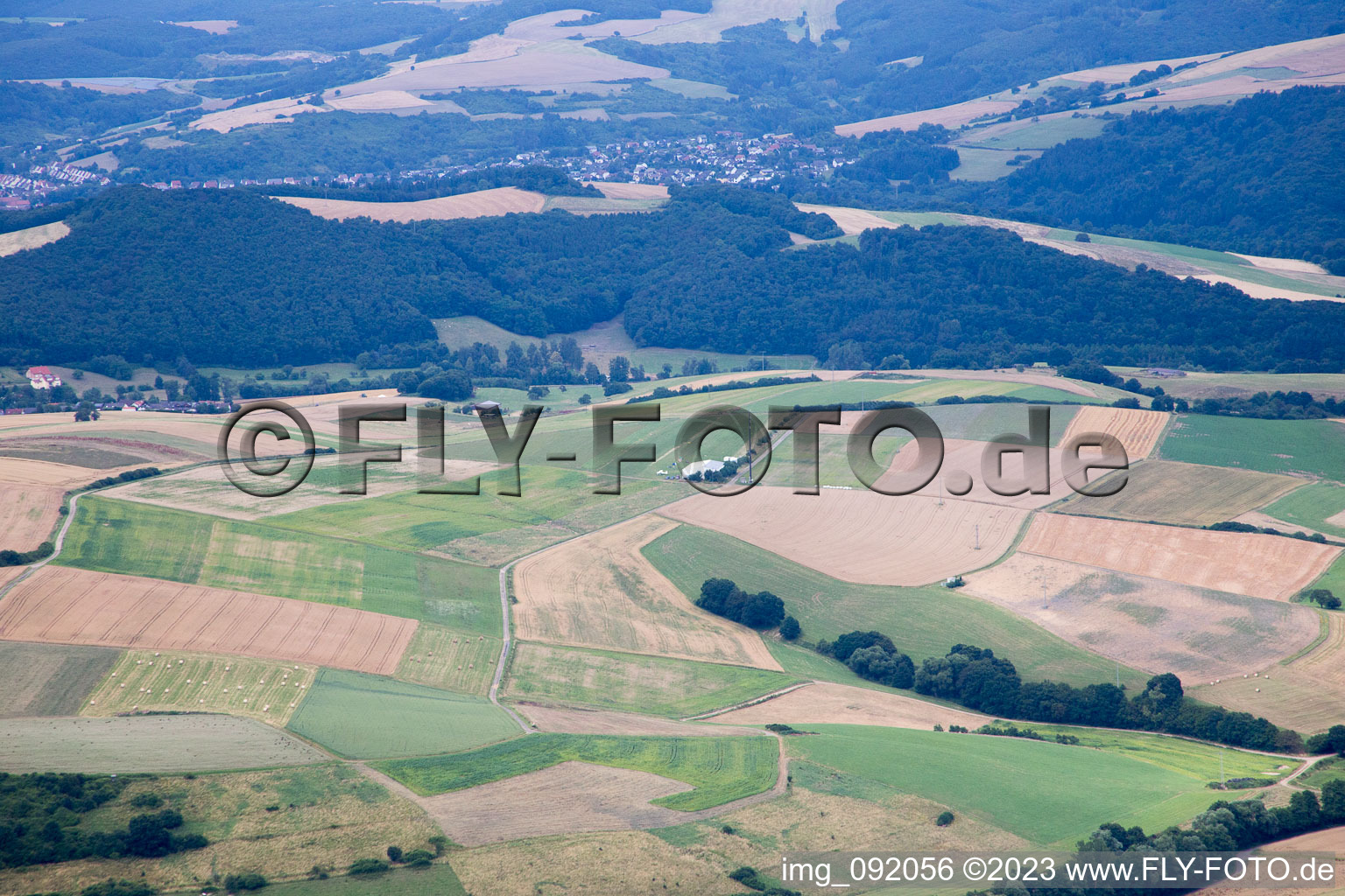 Aerial photograpy of Gundersweiler in the state Rhineland-Palatinate, Germany