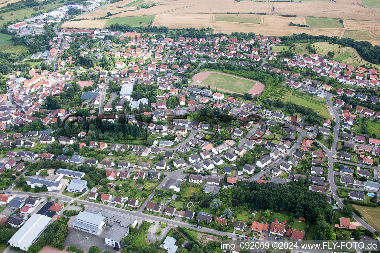 Winnweiler in the state Rhineland-Palatinate, Germany out of the air