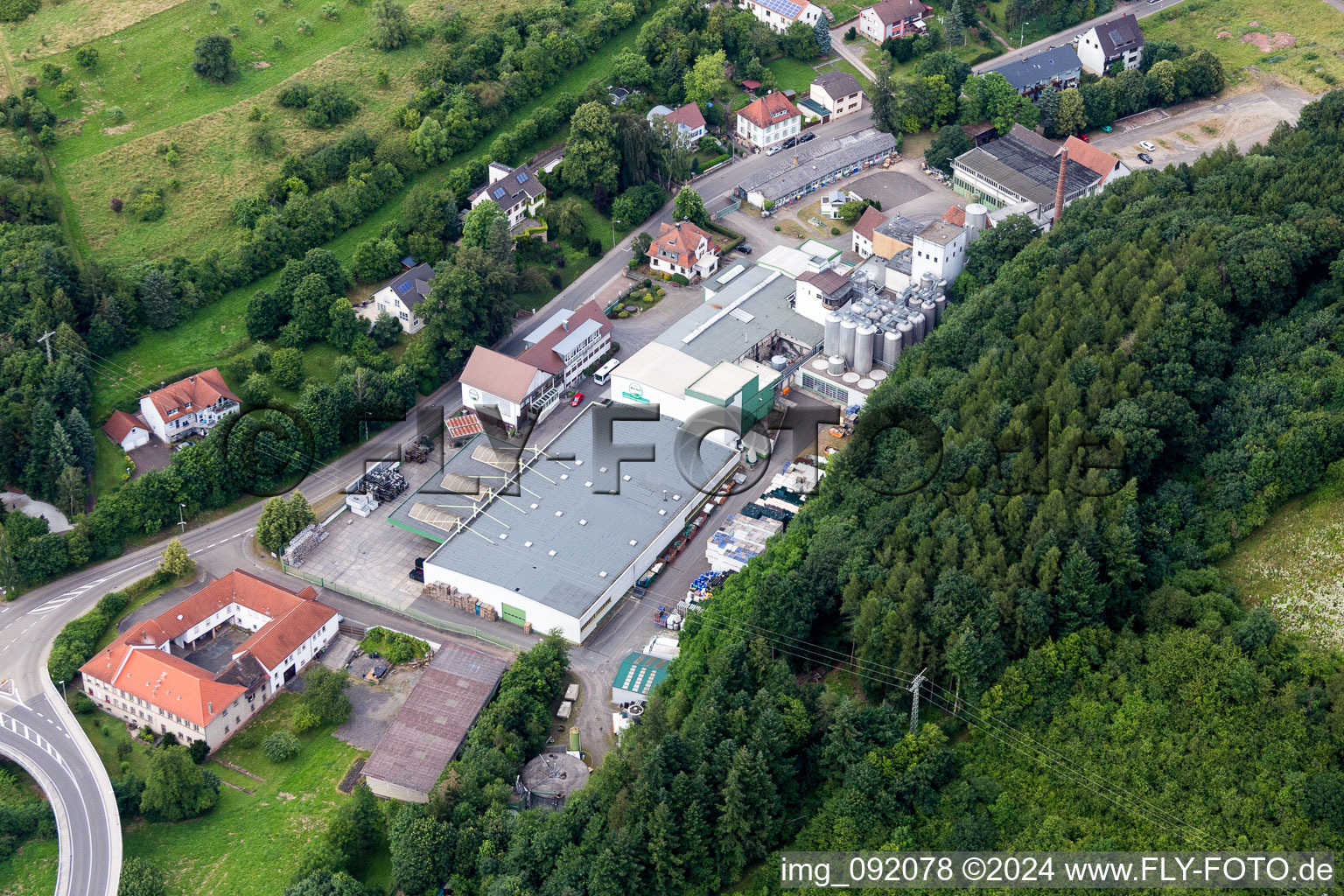 Building and production halls on the premises of the brewery Privatbrauerei Bischoff GmbH & Co. KG in Winnweiler in the state Rhineland-Palatinate, Germany