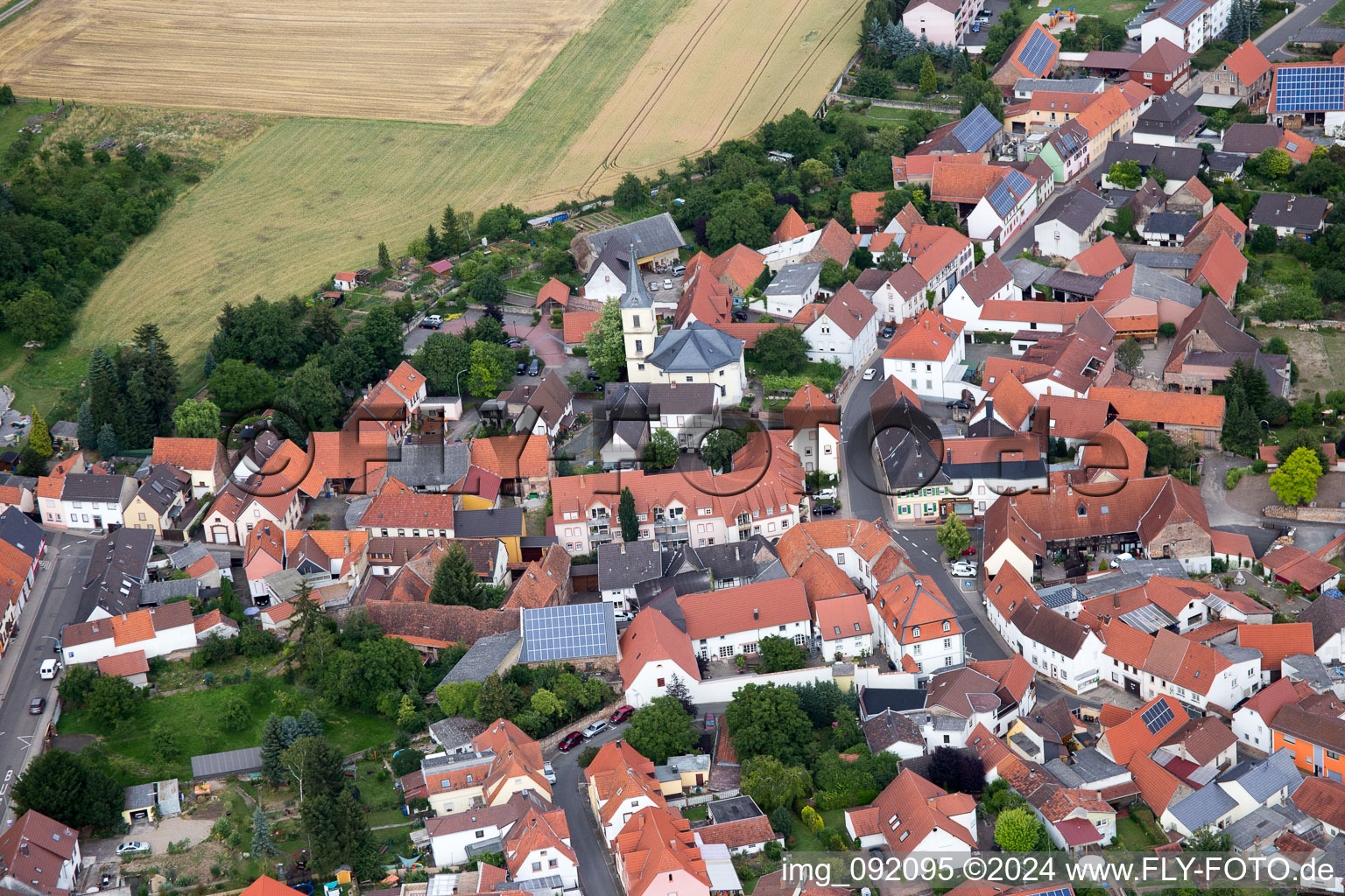 Kerzenheim in the state Rhineland-Palatinate, Germany out of the air