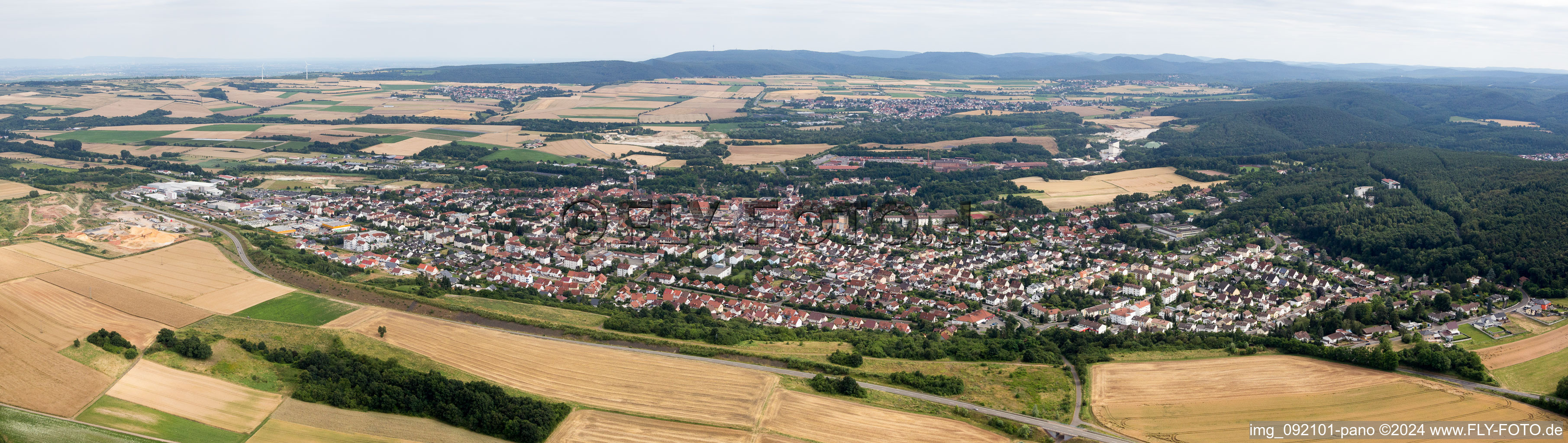 Panorami perspective of Eisenberg (Pfalz) in the state Rhineland-Palatinate