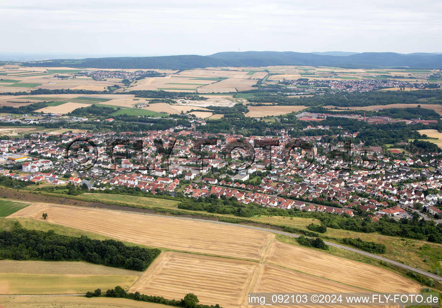 Eisenberg in the state Rhineland-Palatinate, Germany from above