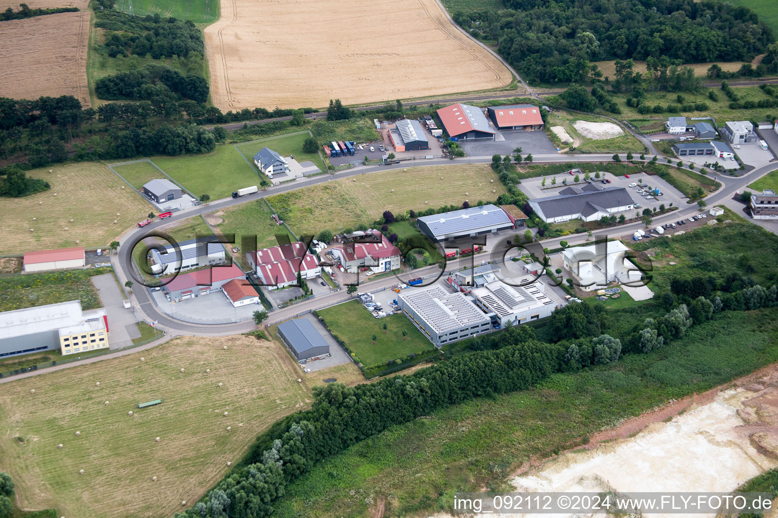 Drone recording of Eisenberg in the state Rhineland-Palatinate, Germany