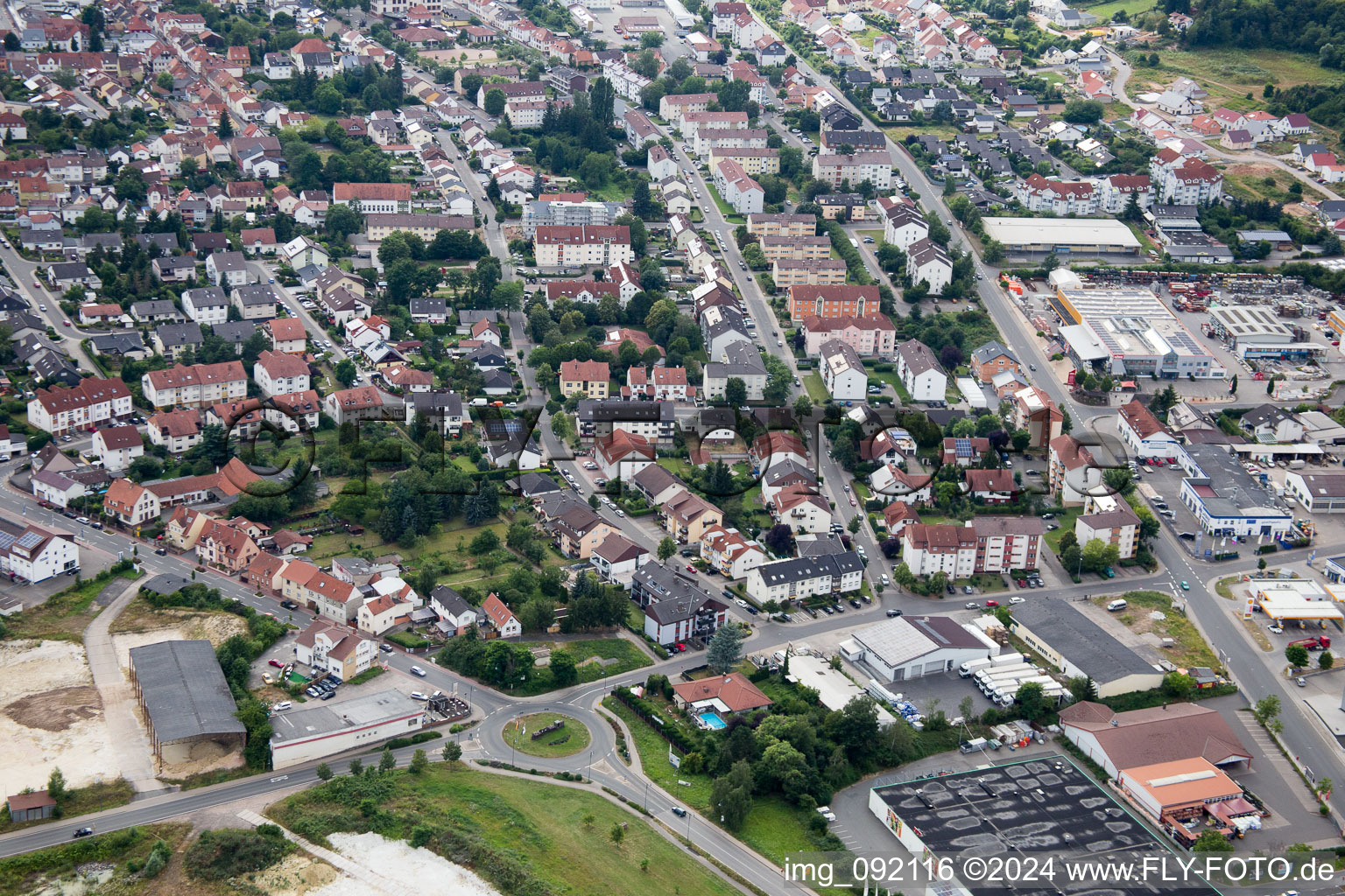 Eisenberg in the state Rhineland-Palatinate, Germany seen from a drone