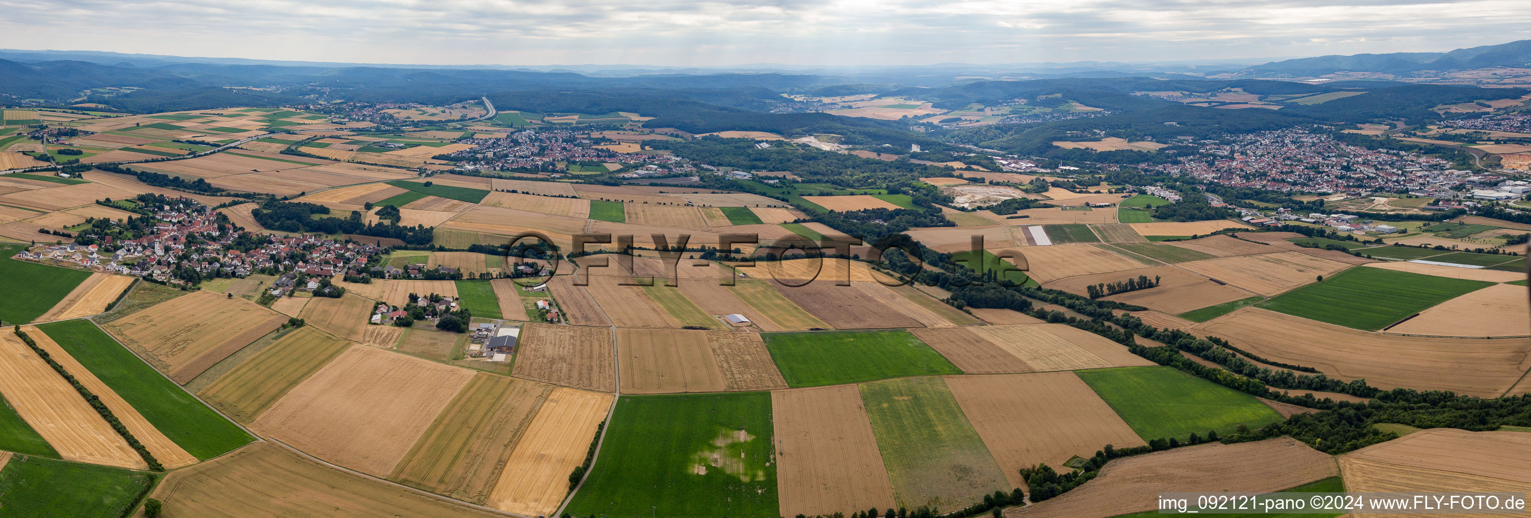 Oblique view of Eisenberg in the state Rhineland-Palatinate, Germany