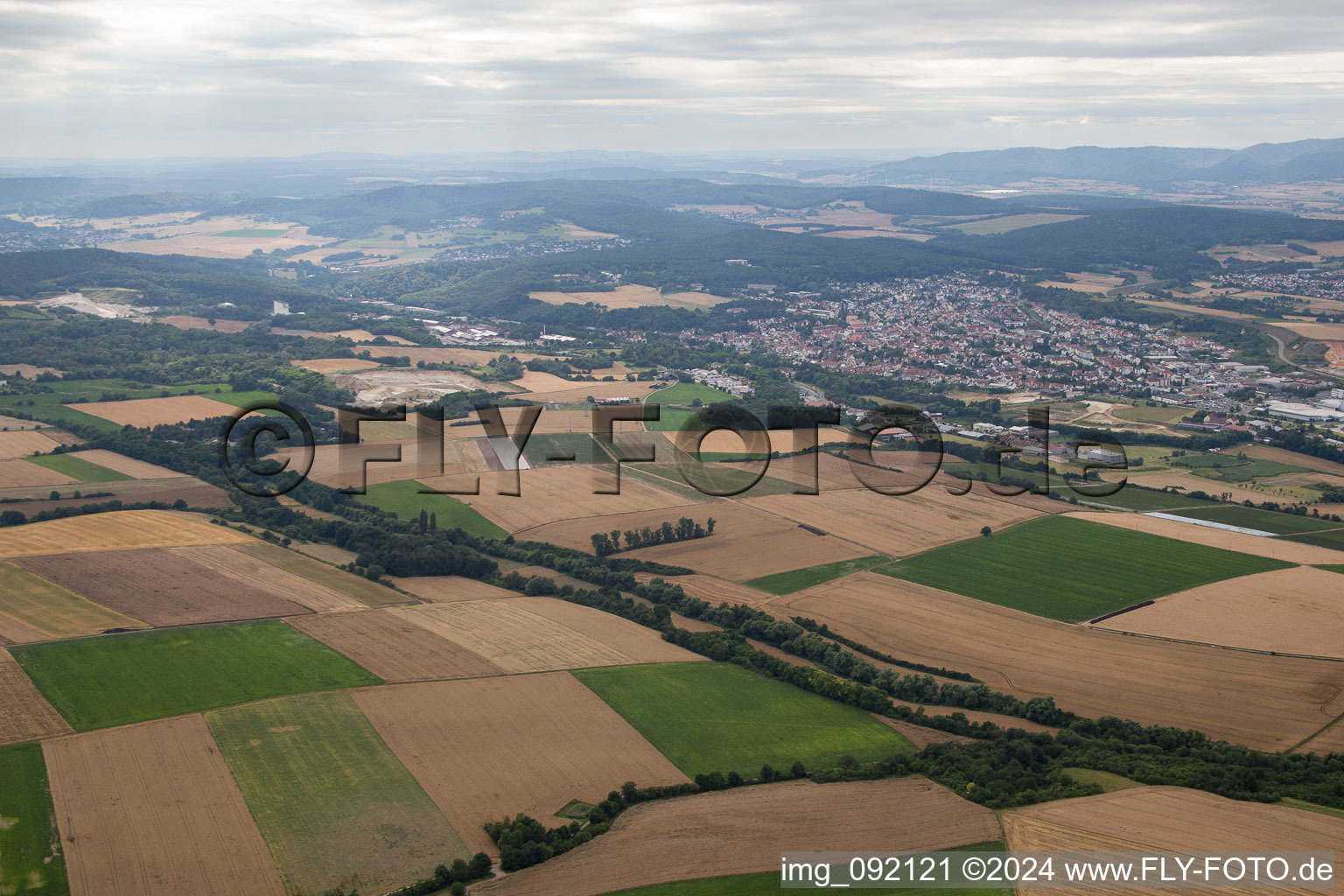 Eisenberg in the state Rhineland-Palatinate, Germany from above