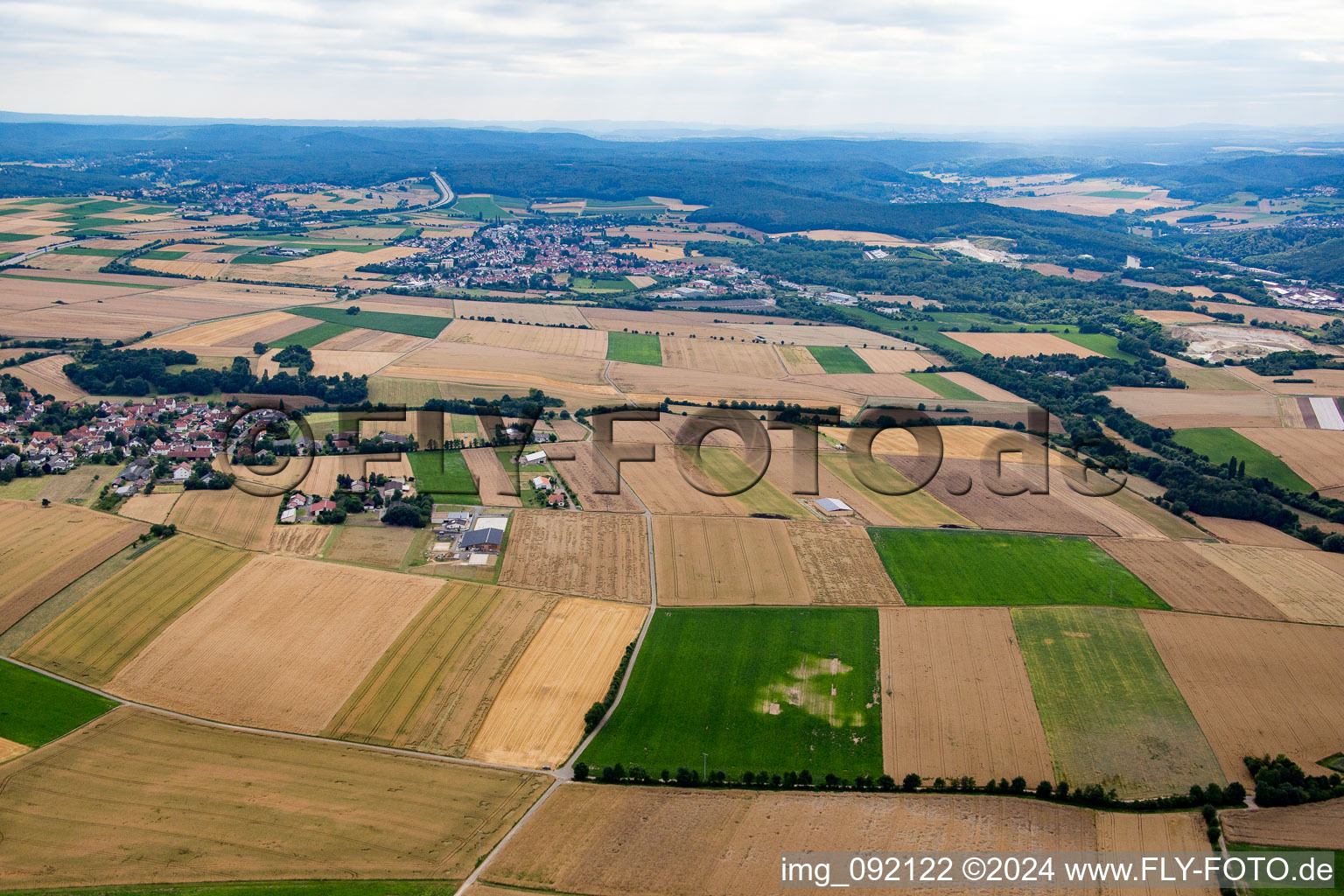 Aerial view of Tiefenthal in the state Rhineland-Palatinate, Germany