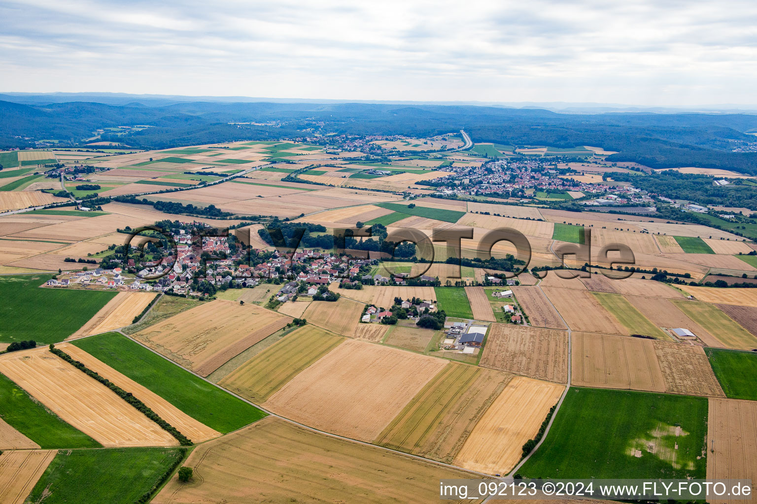 Aerial photograpy of Tiefenthal in the state Rhineland-Palatinate, Germany