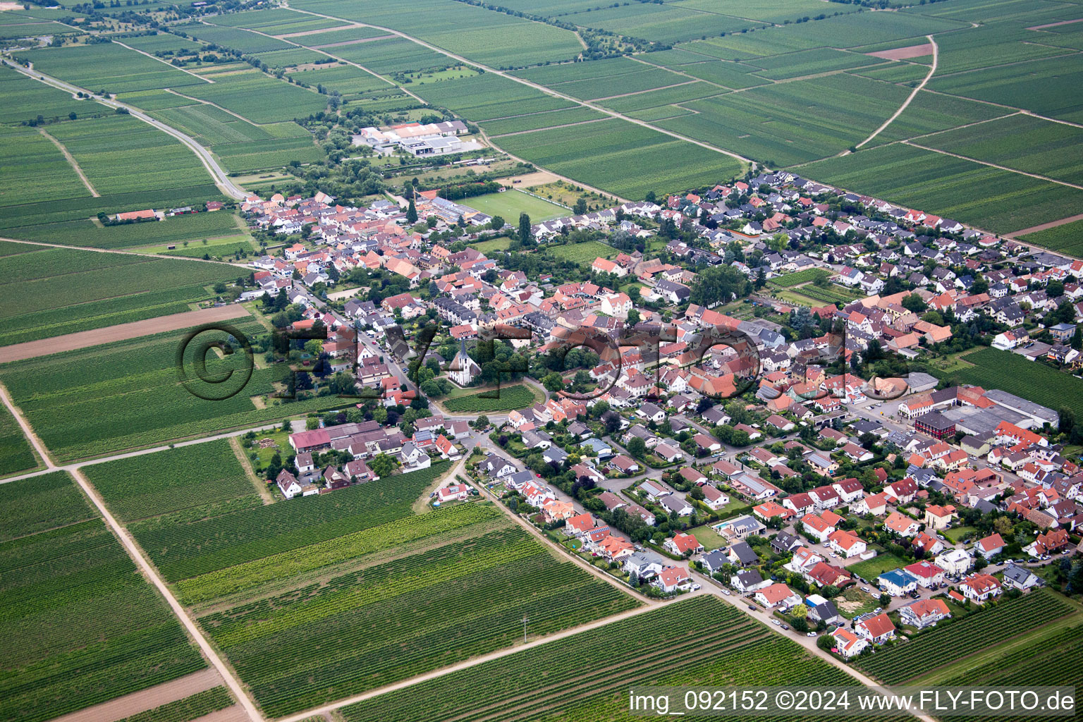 Gönnheim in the state Rhineland-Palatinate, Germany out of the air