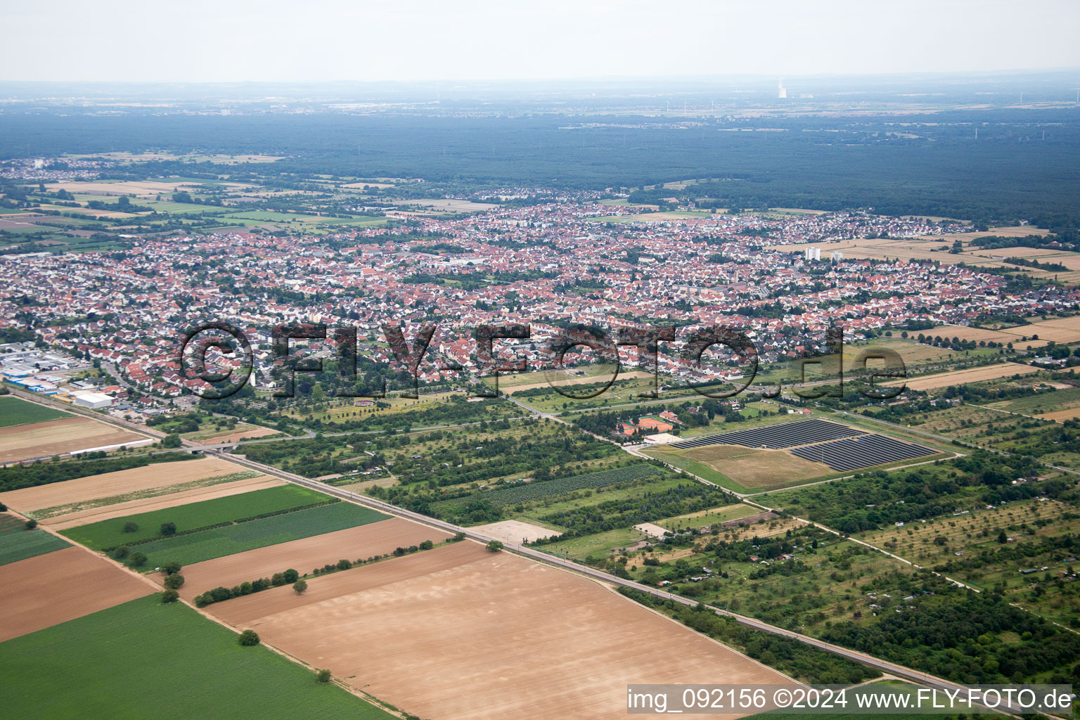 Haßloch in the state Rhineland-Palatinate, Germany out of the air