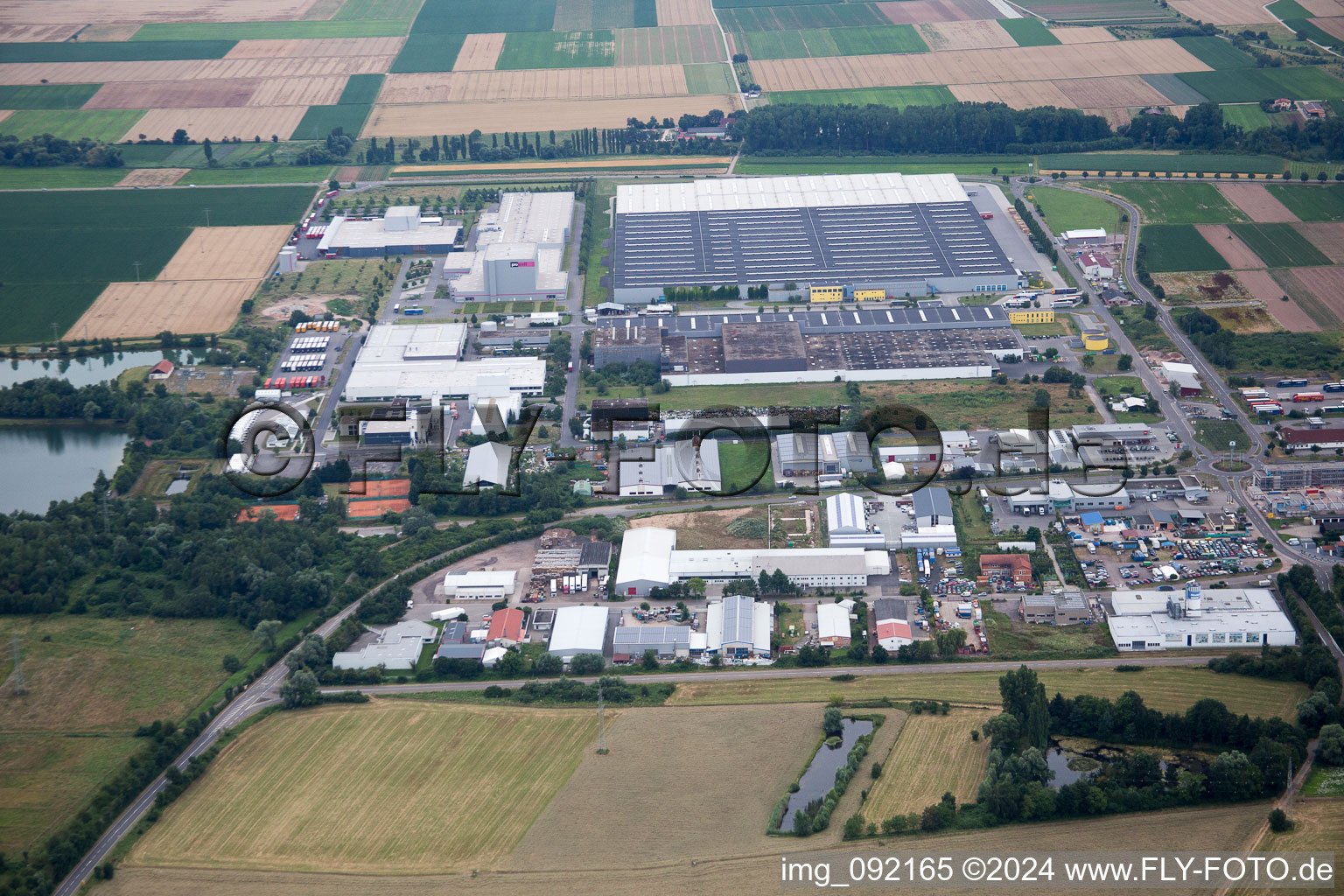 East industrial area in Offenbach an der Queich in the state Rhineland-Palatinate, Germany