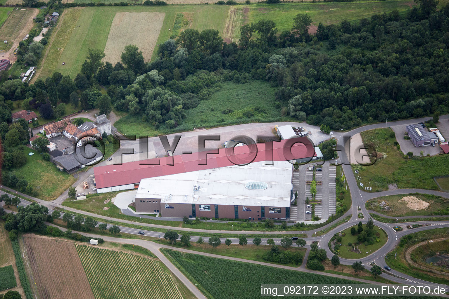 District Herxheim in Herxheim bei Landau in the state Rhineland-Palatinate, Germany from the drone perspective