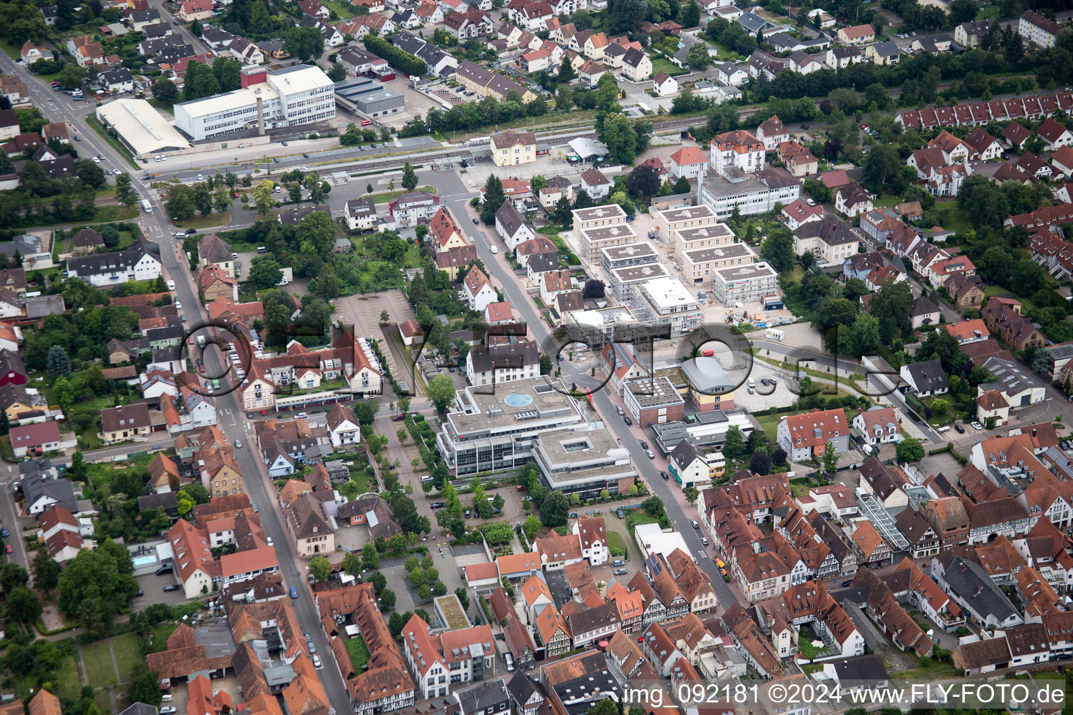 Kandel in the state Rhineland-Palatinate, Germany seen from above