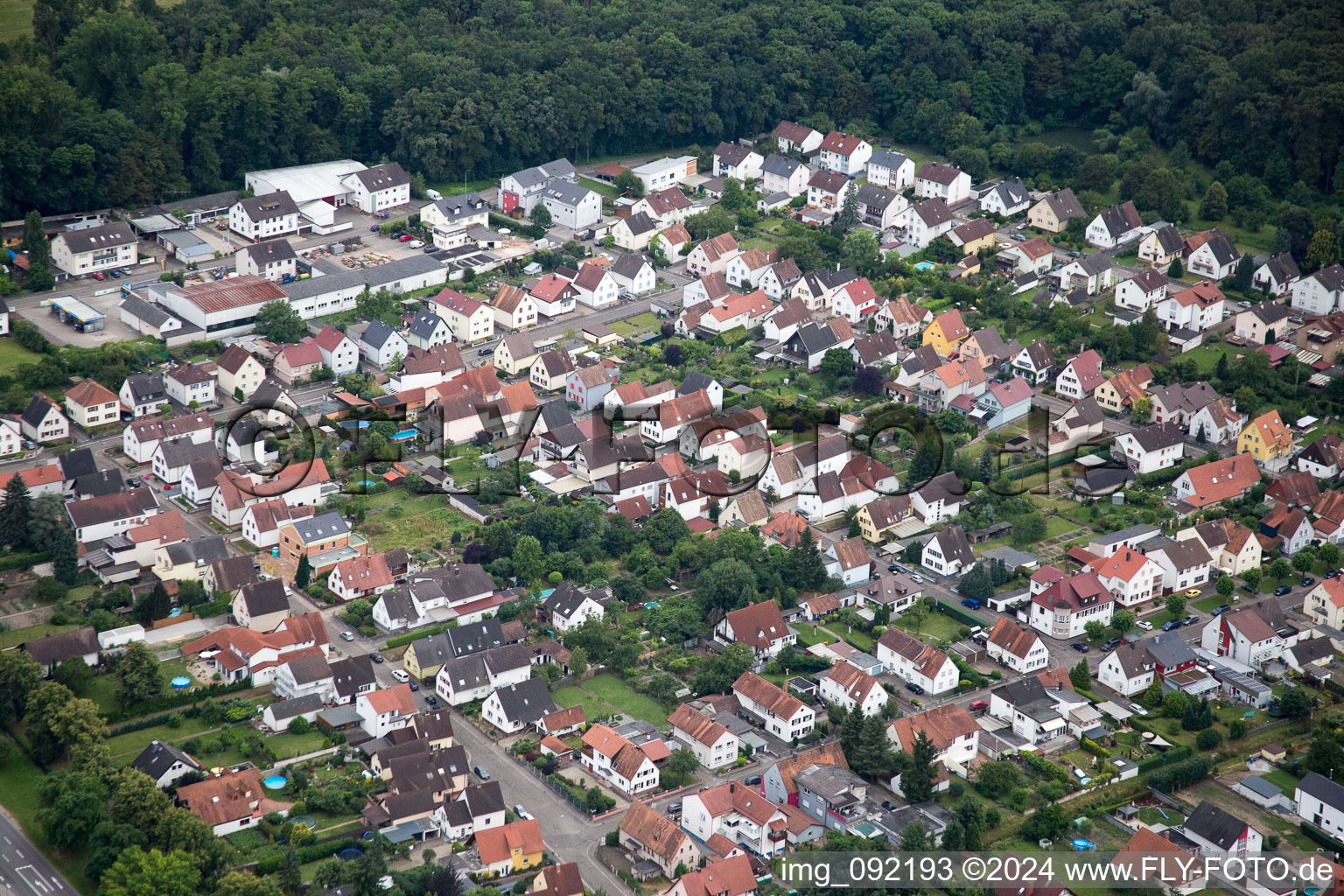 Kandel in the state Rhineland-Palatinate, Germany viewn from the air