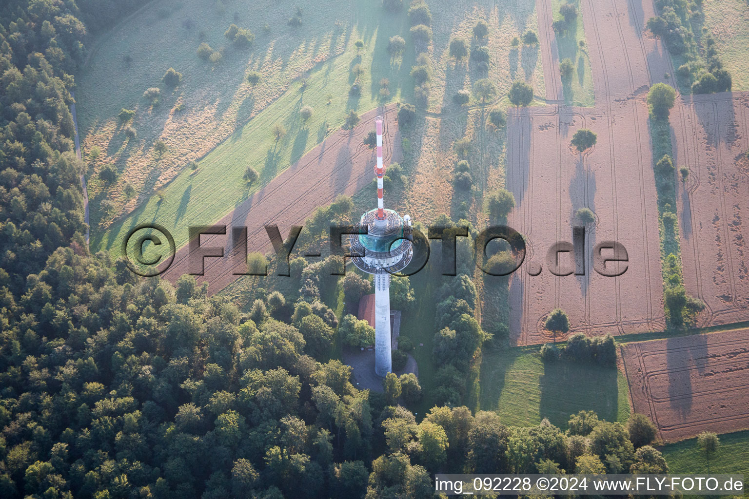 District Grünwettersbach in Karlsruhe in the state Baden-Wuerttemberg, Germany from the drone perspective