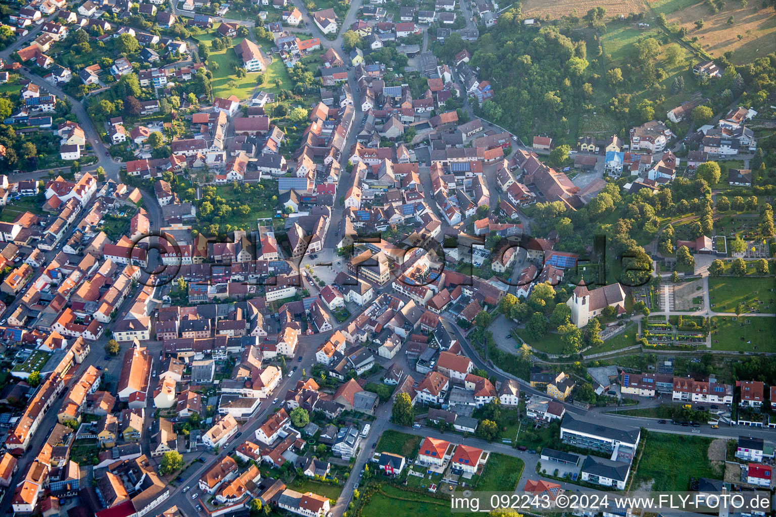 Settlement area in the district Koenigsbach in Koenigsbach-Stein in the state Baden-Wurttemberg, Germany