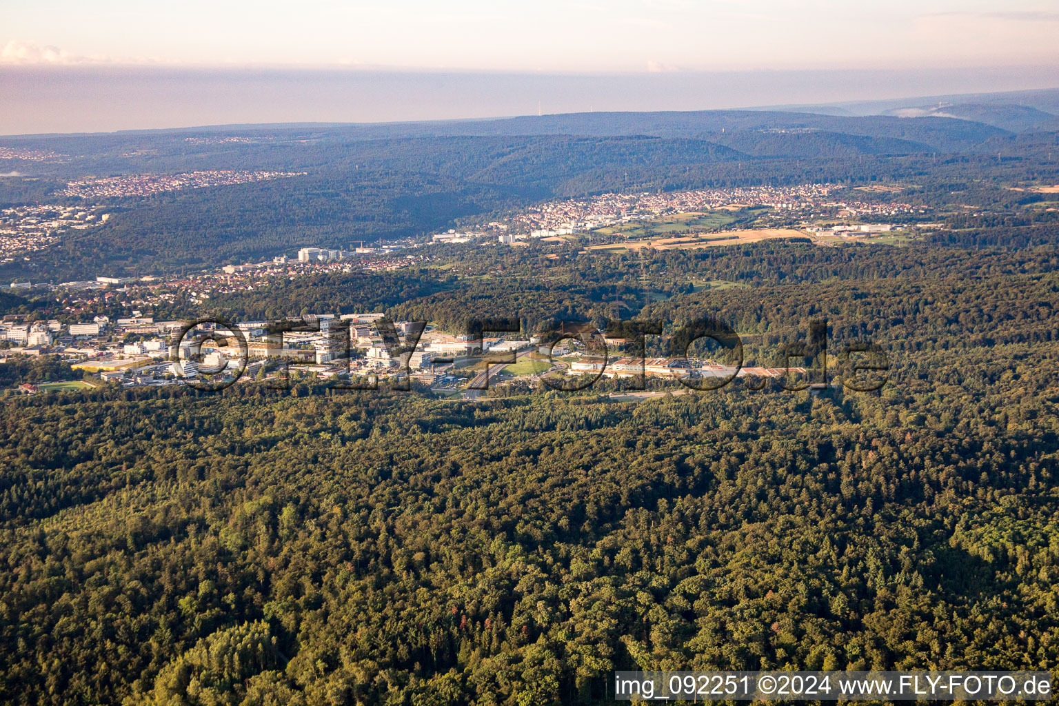 Aerial view of From the northwest in Pforzheim in the state Baden-Wuerttemberg, Germany