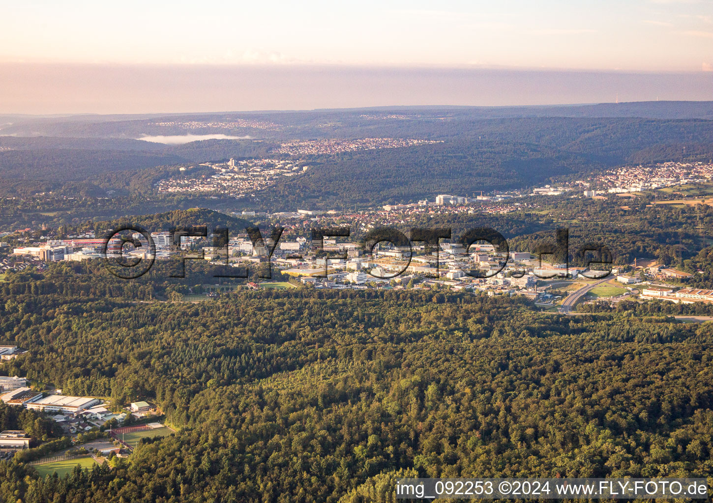 Oblique view of From the northwest in Pforzheim in the state Baden-Wuerttemberg, Germany