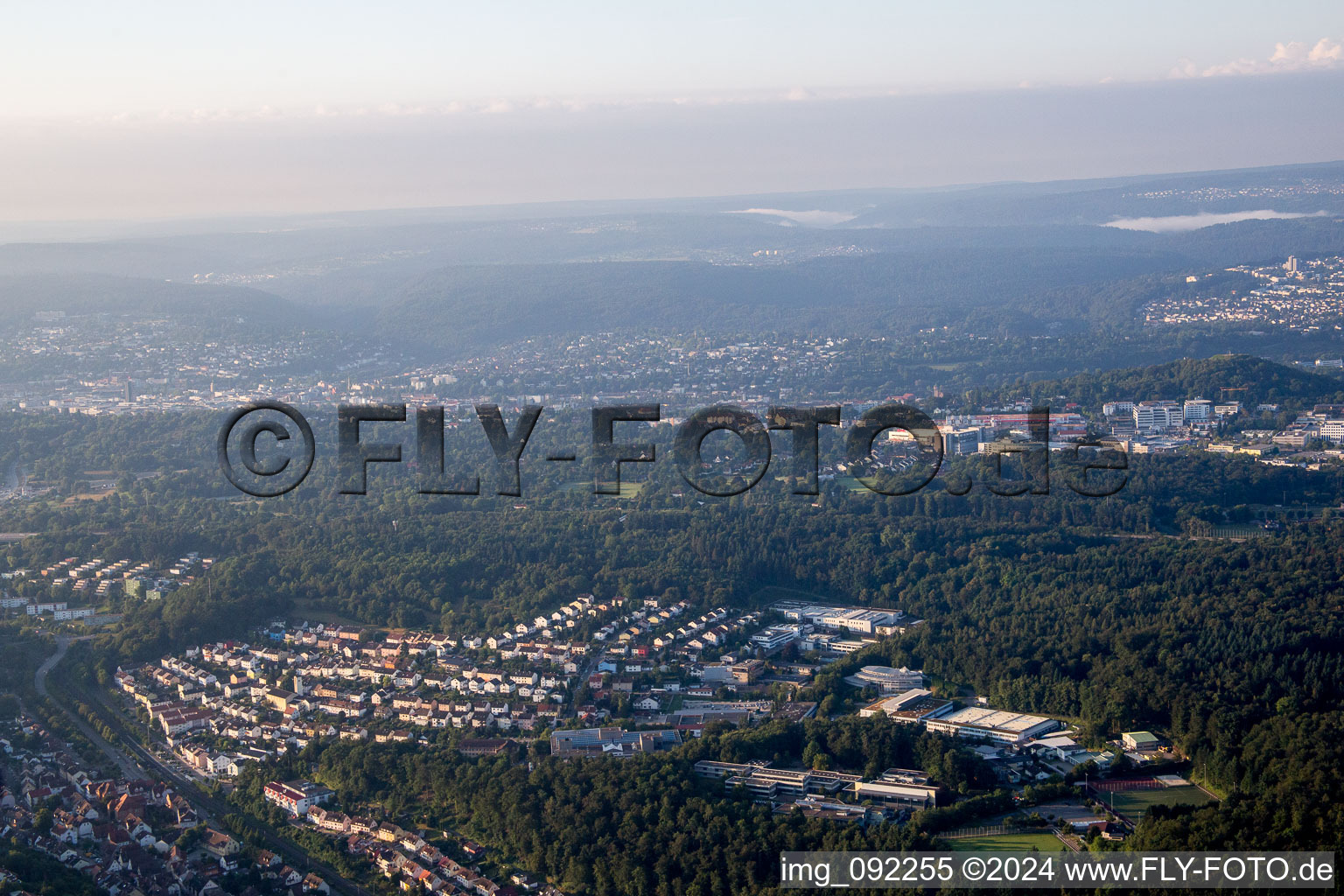 Aerial photograpy of Ispringen in the state Baden-Wuerttemberg, Germany