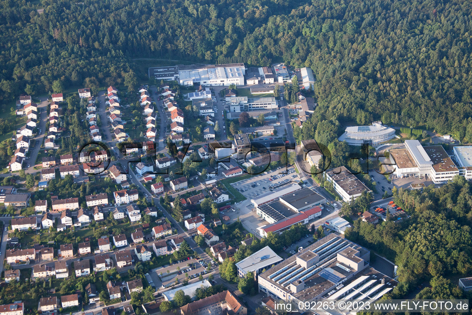 Ispringen in the state Baden-Wuerttemberg, Germany viewn from the air