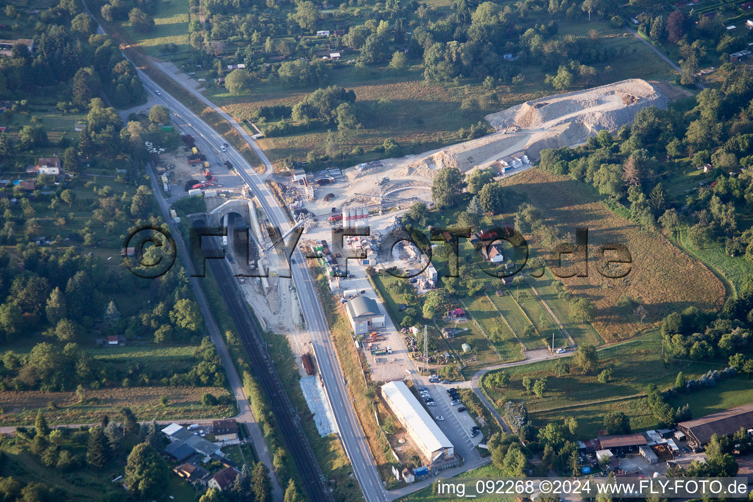 Königsbacher Landstrasse construction site in Pforzheim in the state Baden-Wuerttemberg, Germany