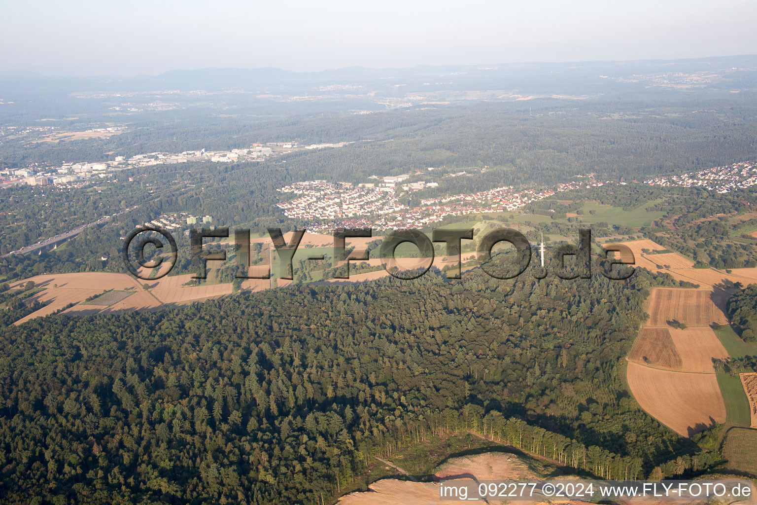 Ispringen in the state Baden-Wuerttemberg, Germany from the drone perspective