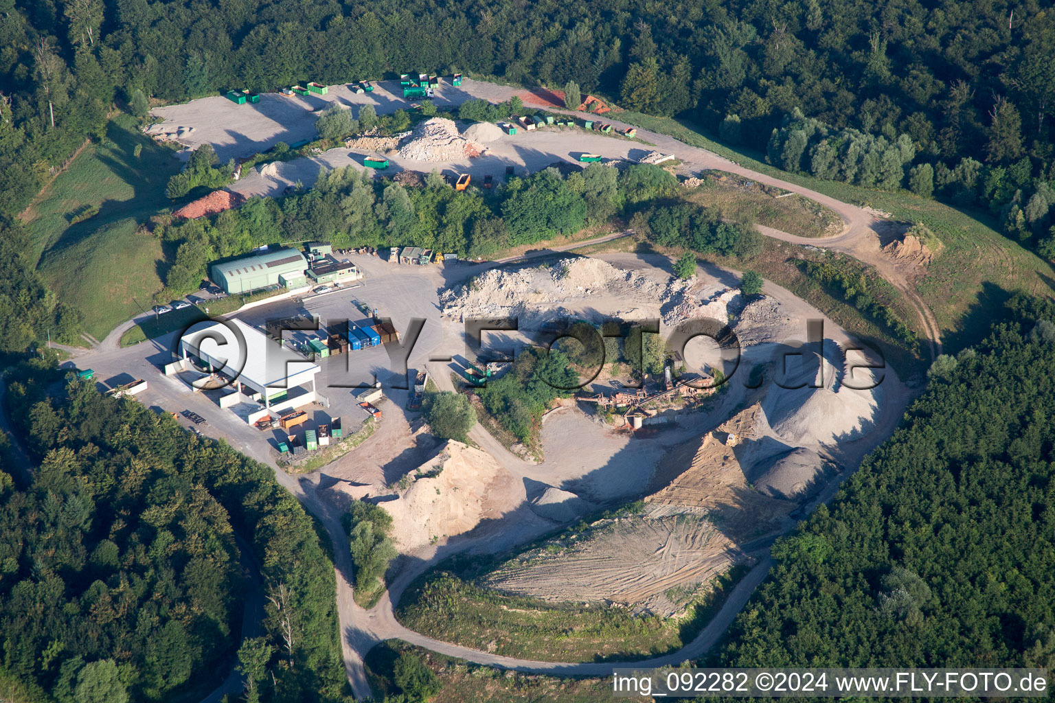 Aerial view of Landfill in Sprantal in the state Baden-Wuerttemberg, Germany