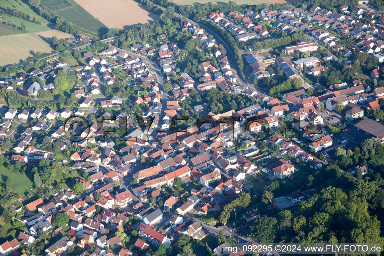 Gondelsheim in the state Baden-Wuerttemberg, Germany out of the air