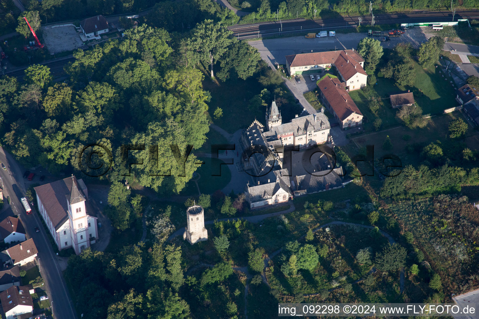 Gondelsheim in the state Baden-Wuerttemberg, Germany from the plane