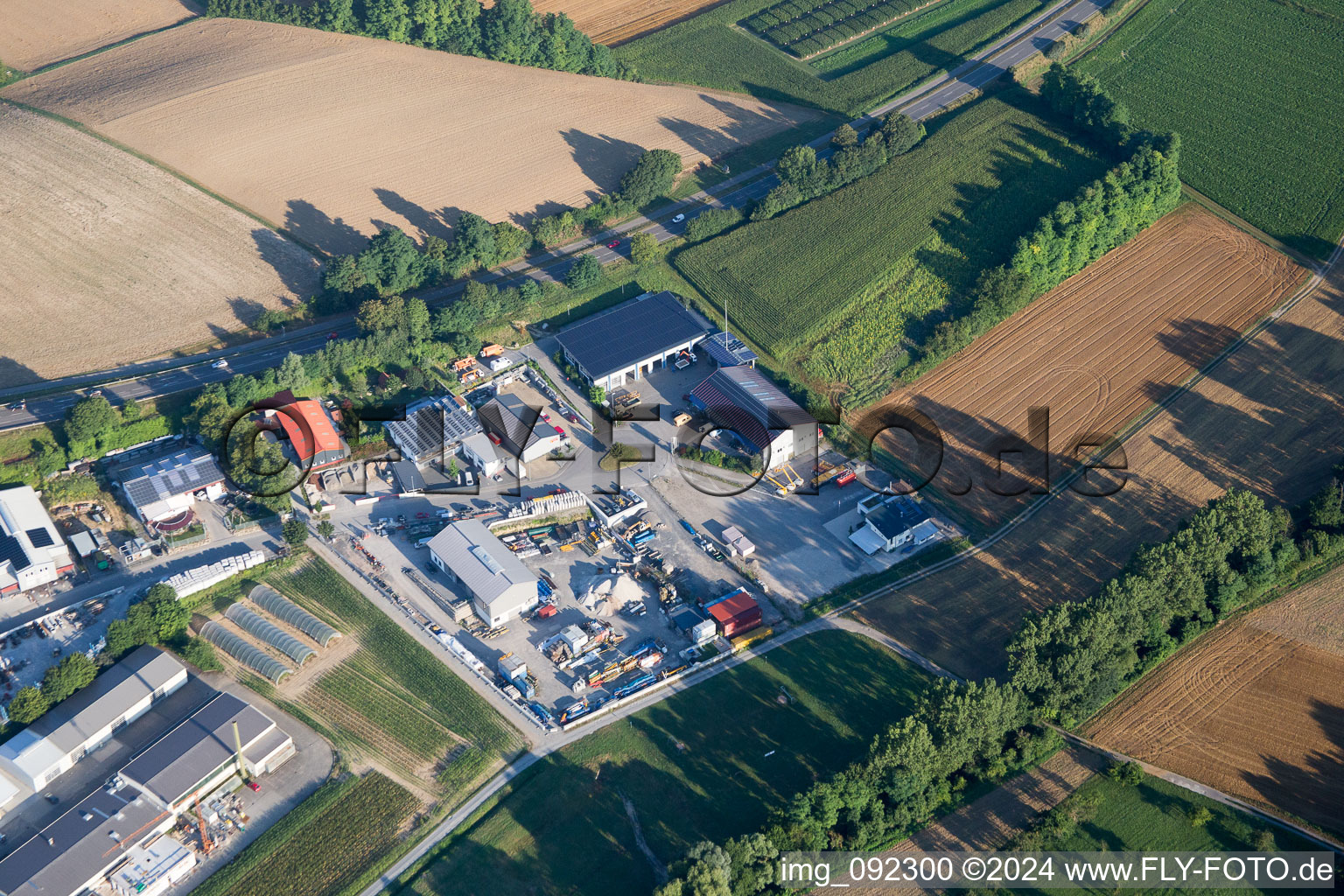 Gondelsheim in the state Baden-Wuerttemberg, Germany viewn from the air