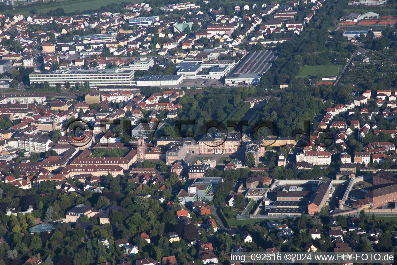 Castle from the north in Bruchsal in the state Baden-Wuerttemberg, Germany