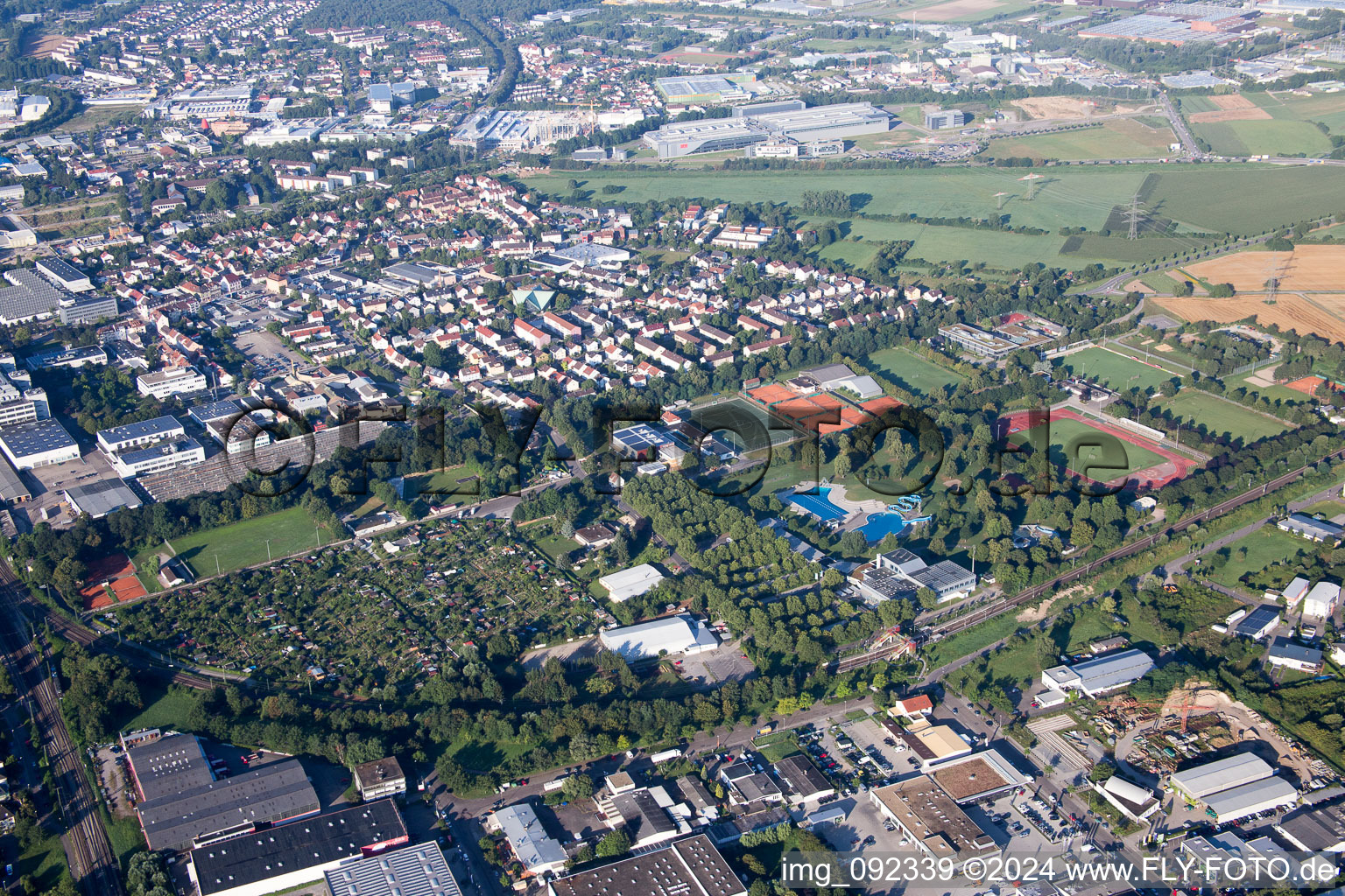 Karlsdorfer Street in Bruchsal in the state Baden-Wuerttemberg, Germany