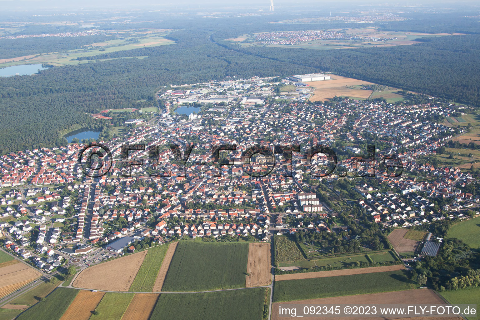 Forst in the state Baden-Wuerttemberg, Germany seen from a drone