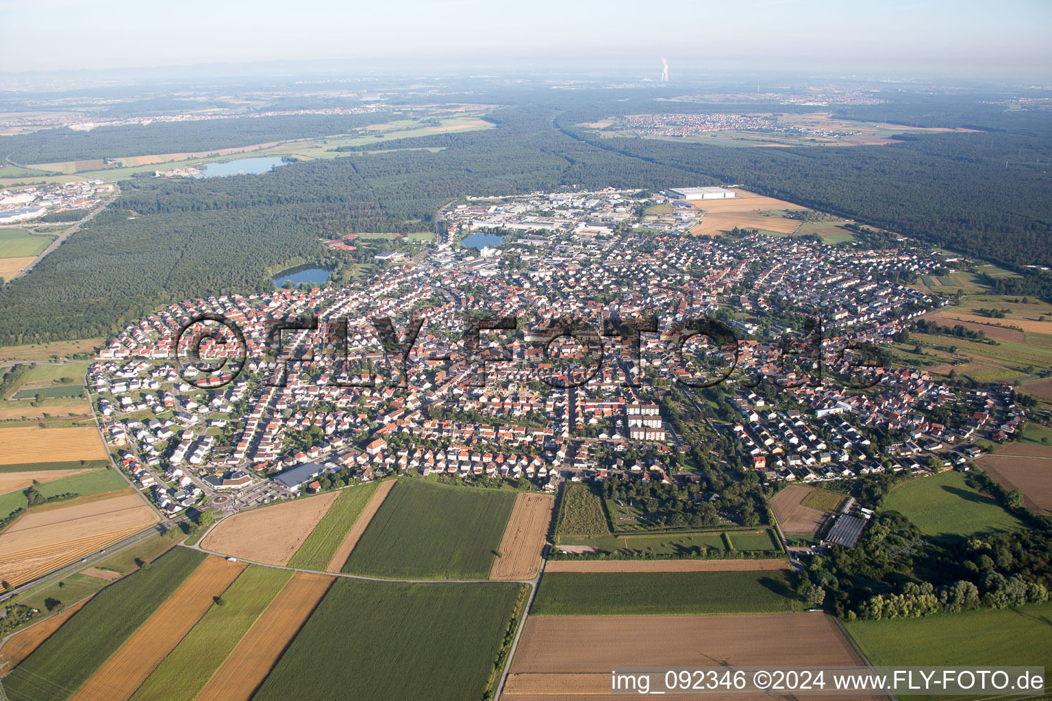 Forst in the state Baden-Wuerttemberg, Germany seen from a drone