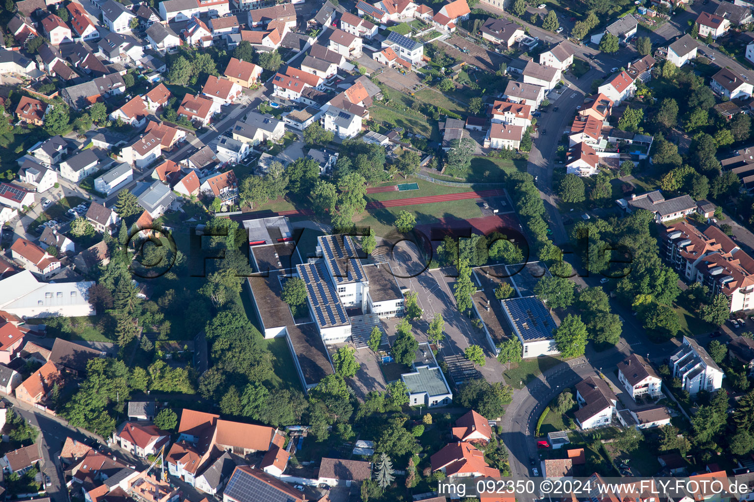 Oblique view of Forst in the state Baden-Wuerttemberg, Germany