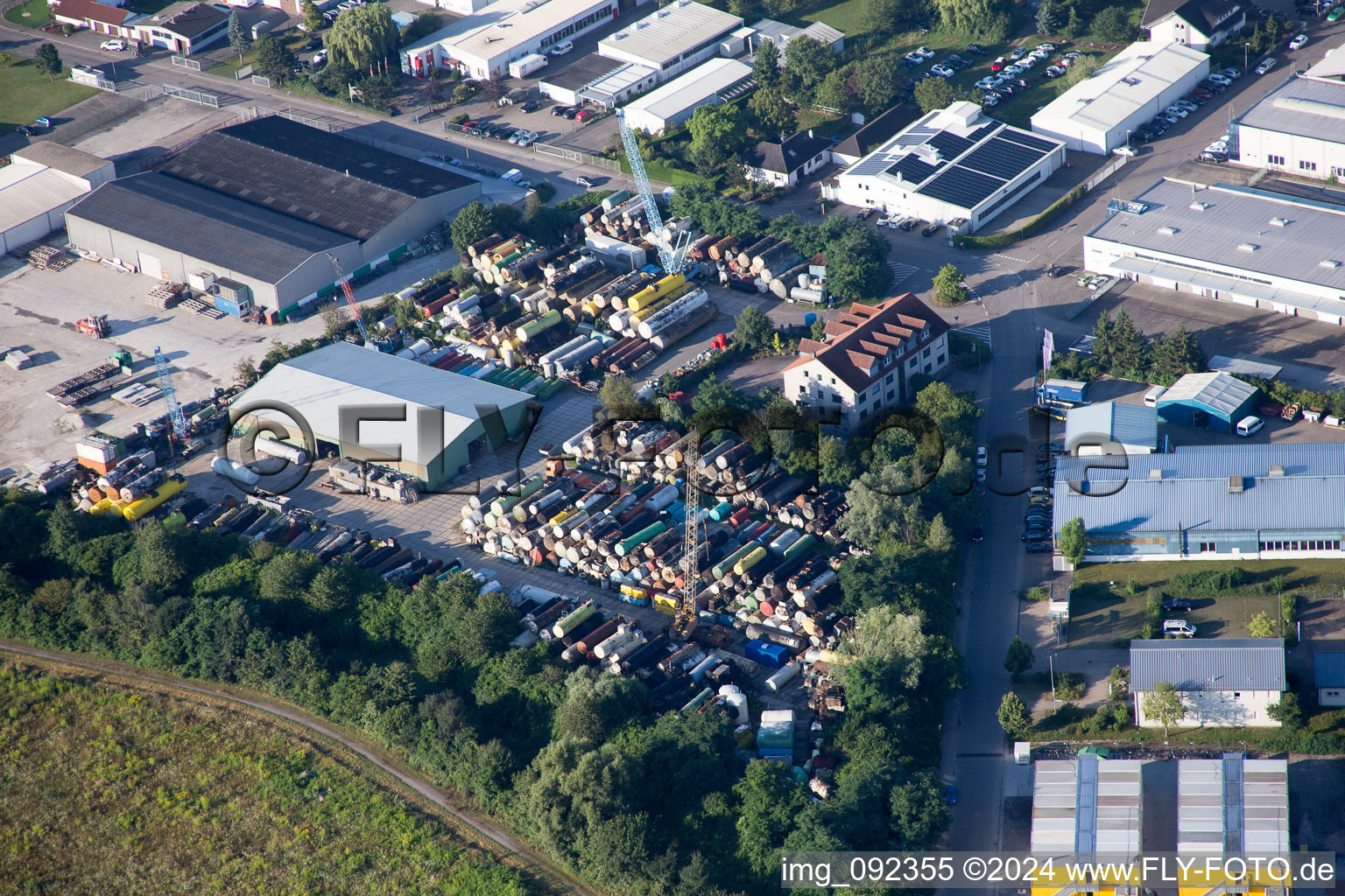 Forst in the state Baden-Wuerttemberg, Germany seen from above