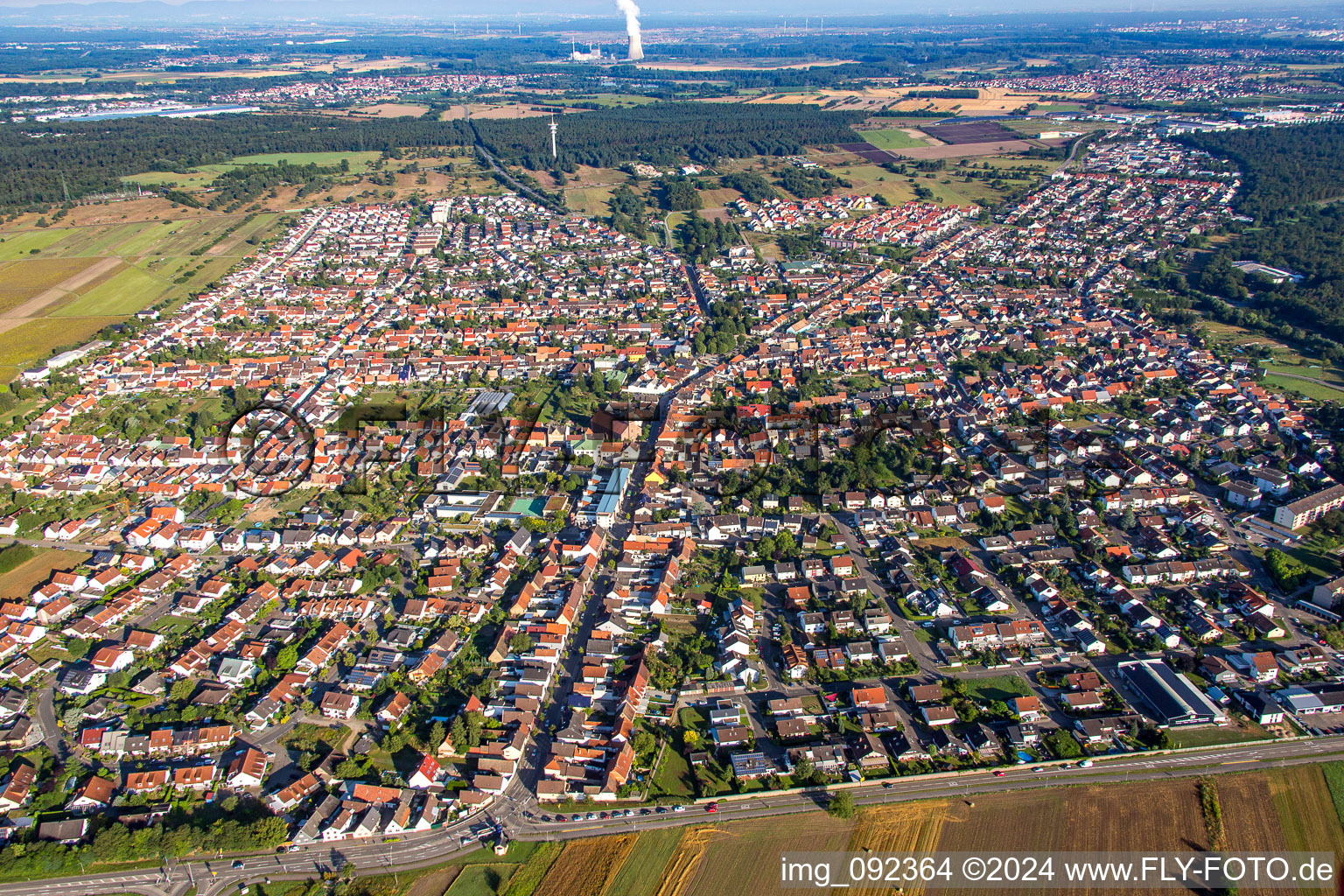 Karlsruher Street in the district Wiesental in Waghäusel in the state Baden-Wuerttemberg, Germany