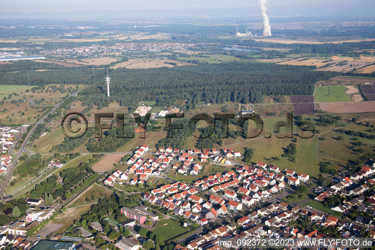 Wiesental in the state Baden-Wuerttemberg, Germany from a drone