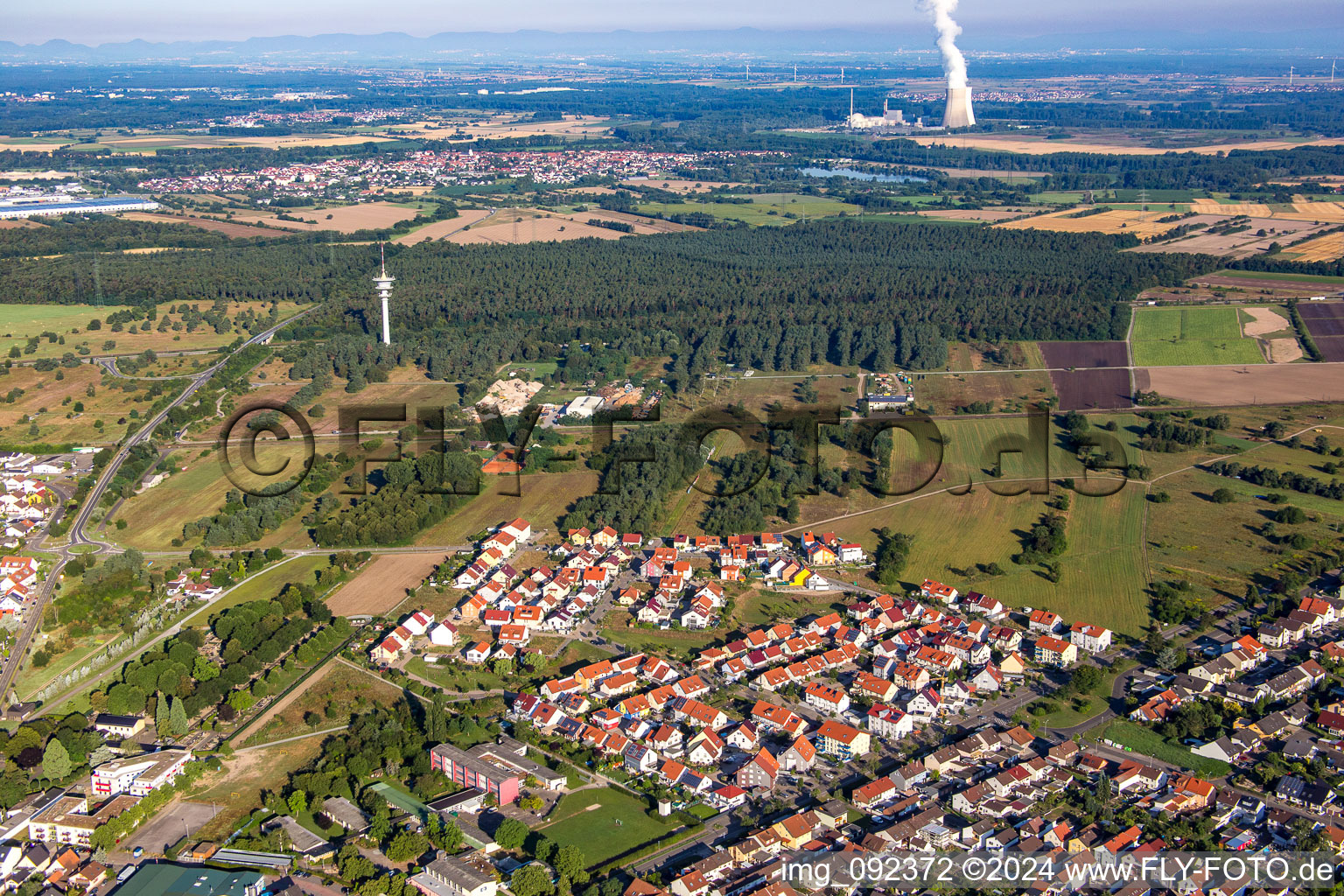 Montessorisstr in the district Wiesental in Waghäusel in the state Baden-Wuerttemberg, Germany