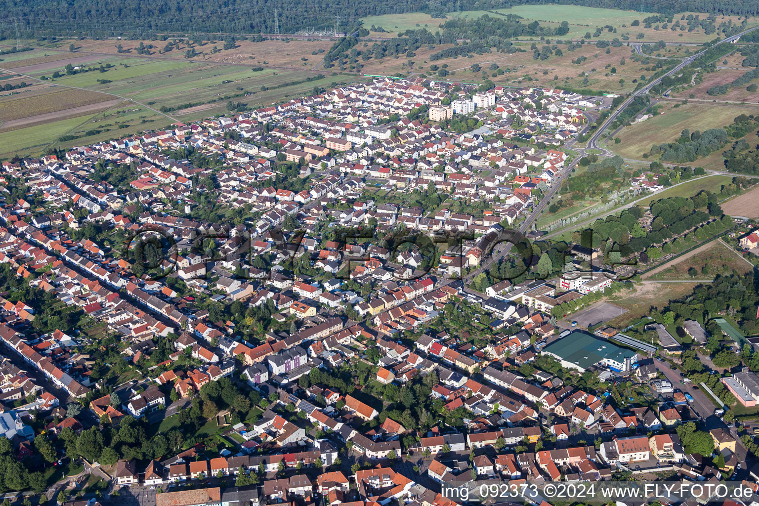 Settlement area in Wiesental in the state Baden-Wurttemberg, Germany