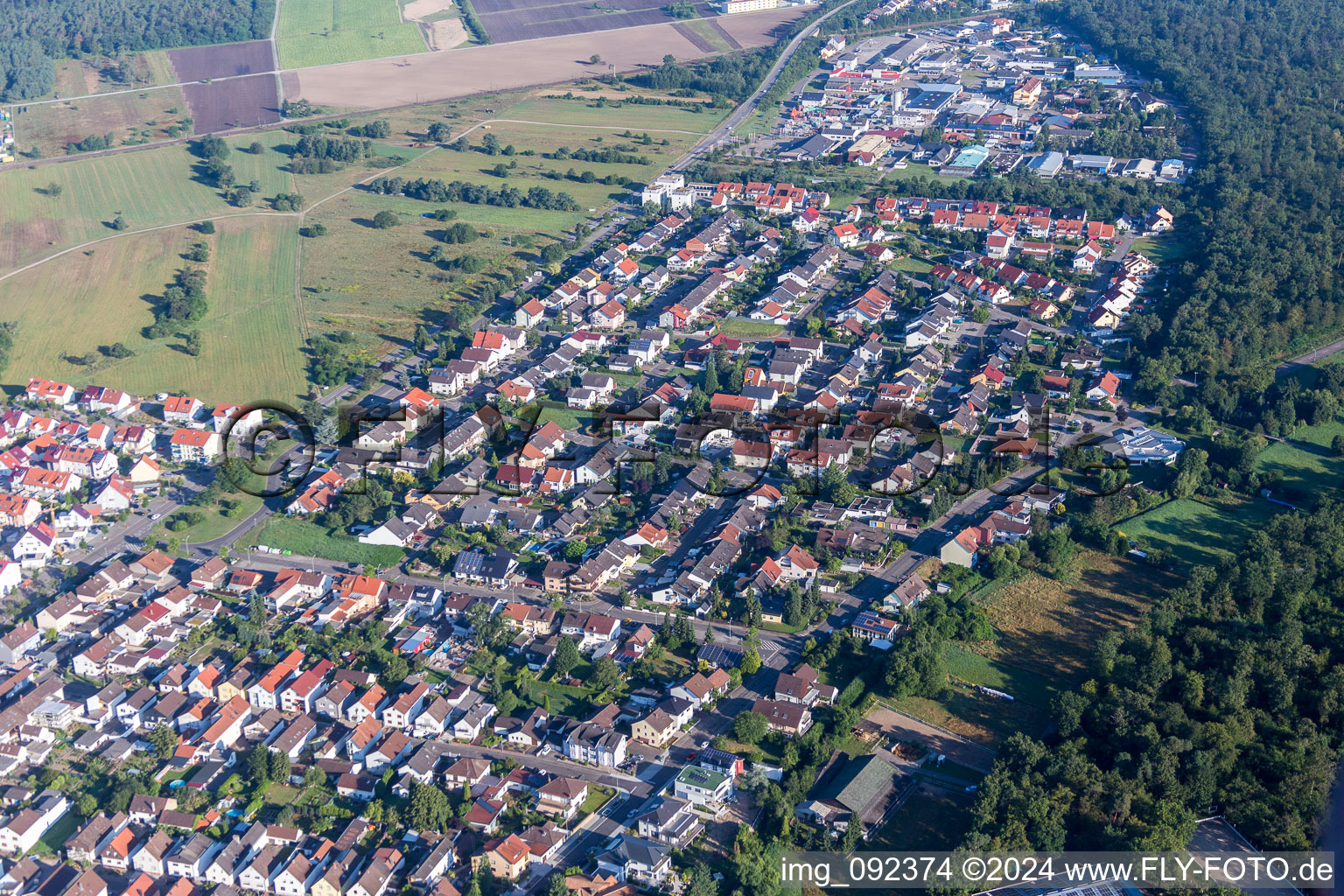 Settlement area in Waghaeusel in the state Baden-Wurttemberg, Germany