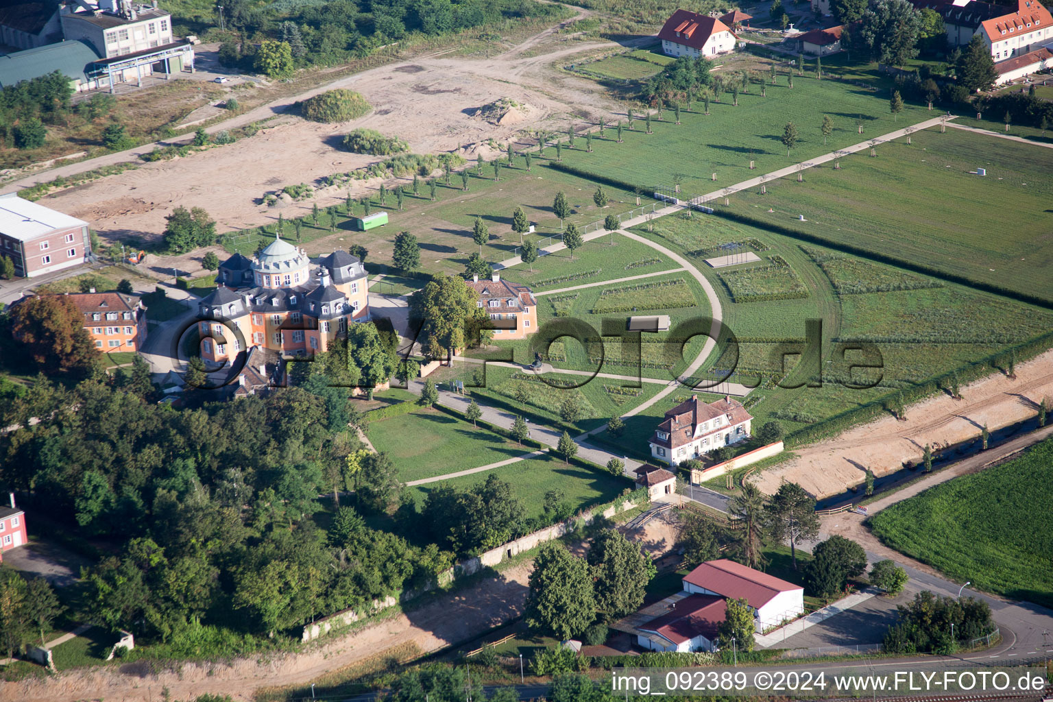 Waghäusel in the state Baden-Wuerttemberg, Germany viewn from the air