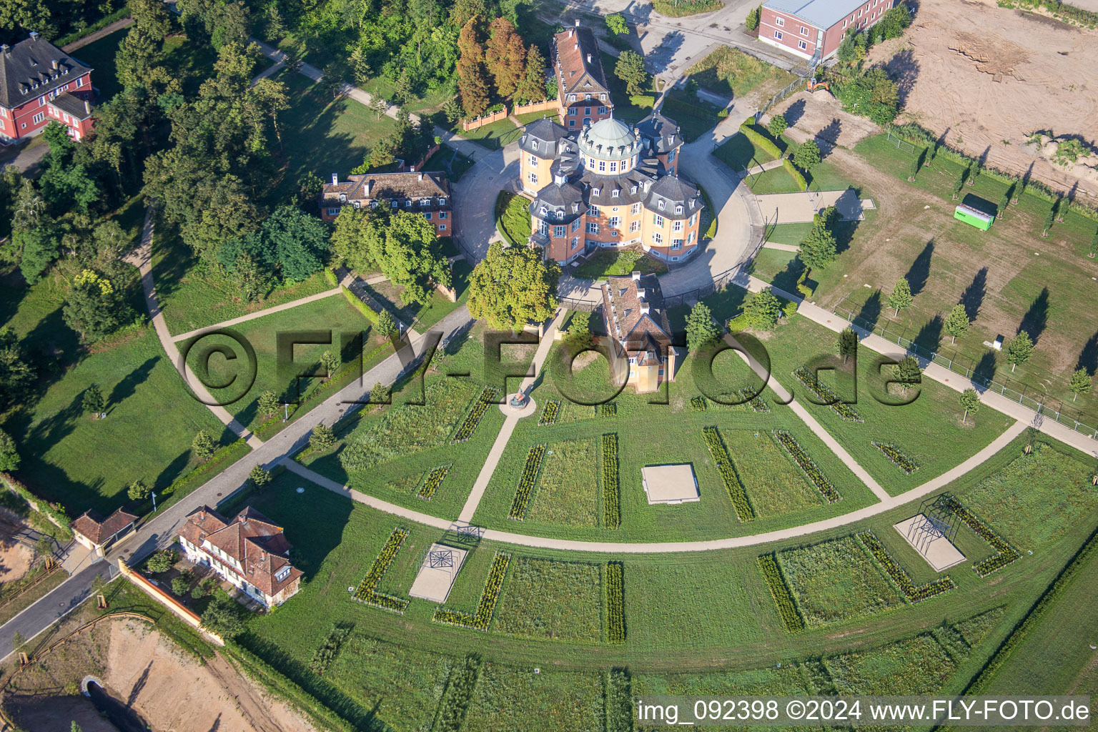 Palace Eremitage Waghaeusel in Waghaeusel in the state Baden-Wurttemberg