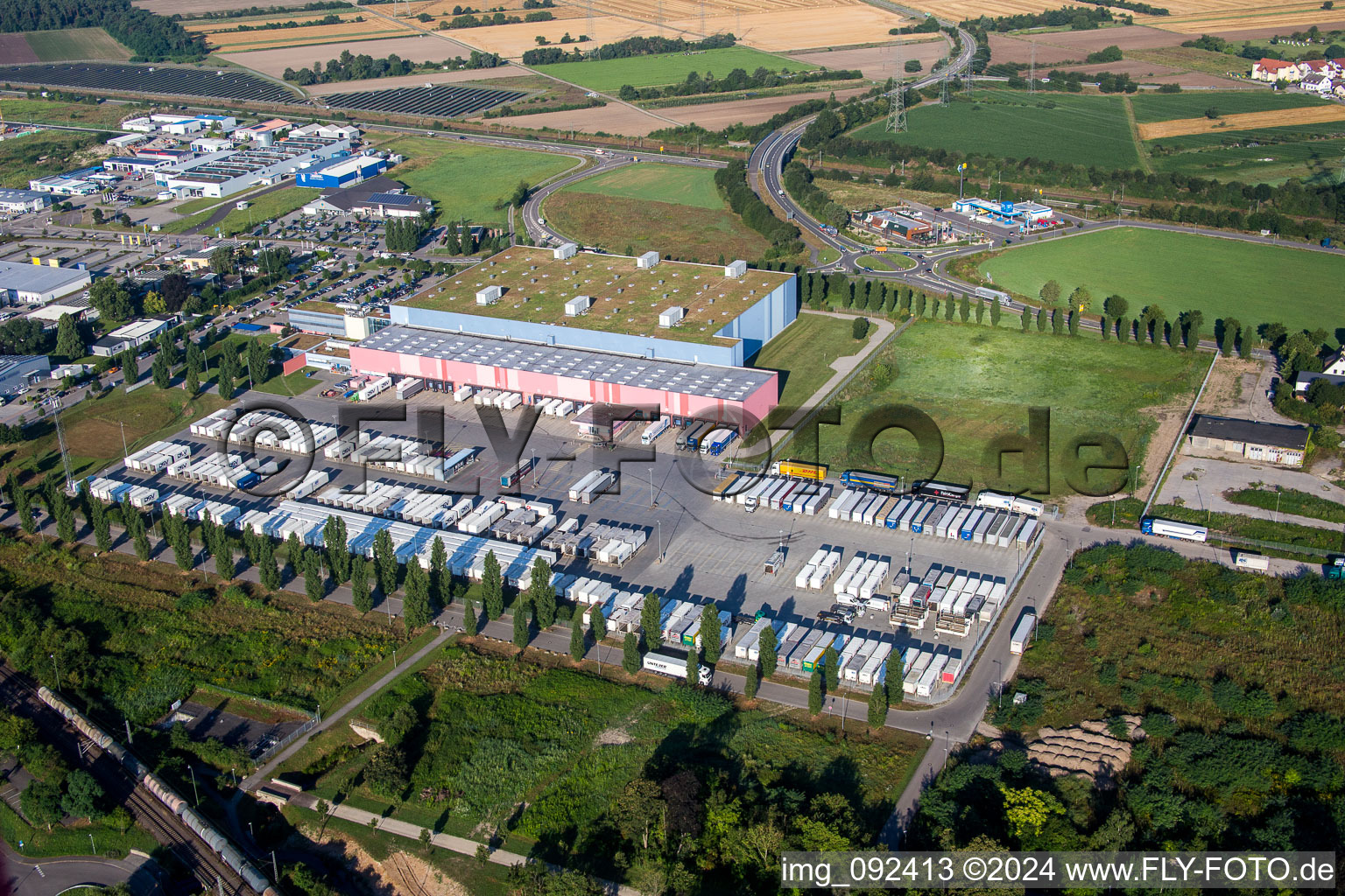 Building complex and distribution center of dm-drogerie markt in Waghaeusel in the state Baden-Wurttemberg, Germany