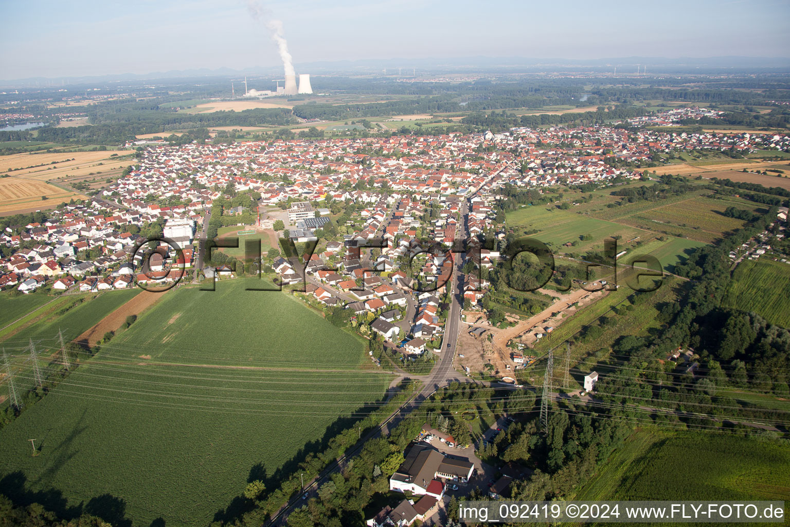 District Oberhausen in Oberhausen-Rheinhausen in the state Baden-Wuerttemberg, Germany